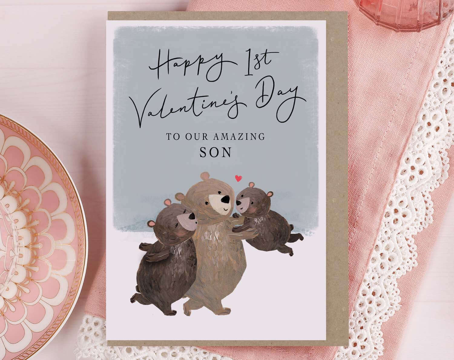 1st Valentine Card For Son. Greeting & Note Cards designed by Making Meadows
