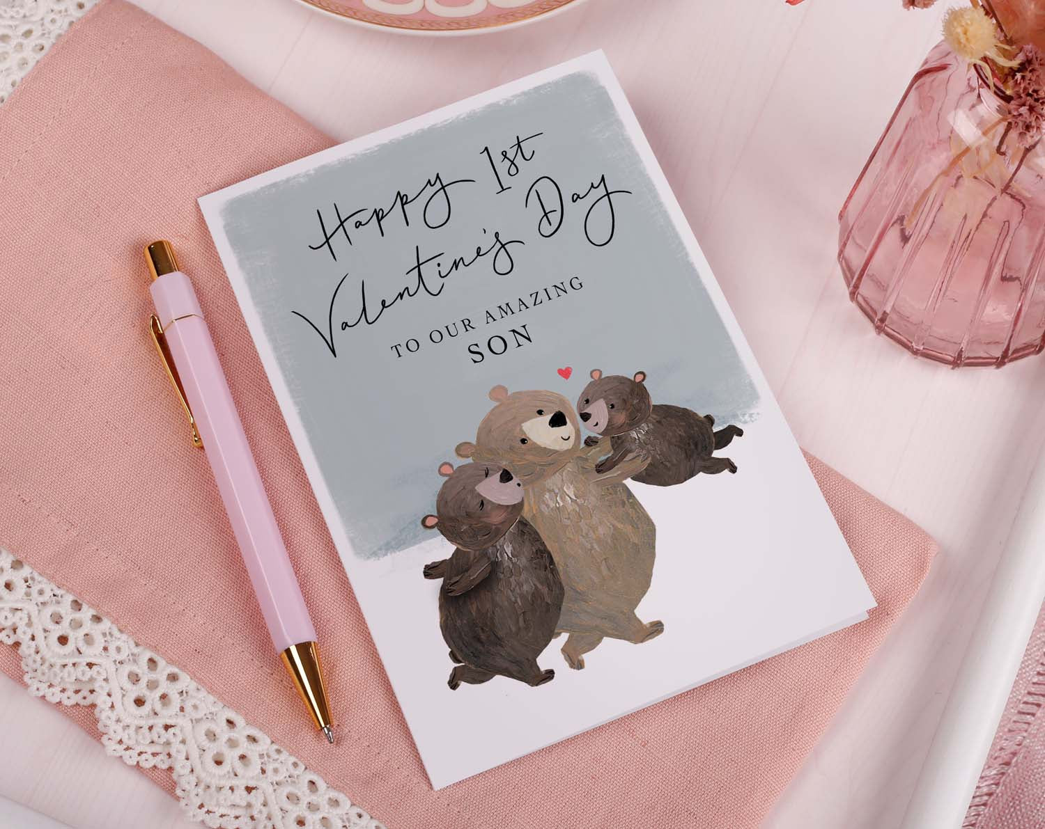 1st Valentine Card For Son. Greeting & Note Cards designed by Making Meadows