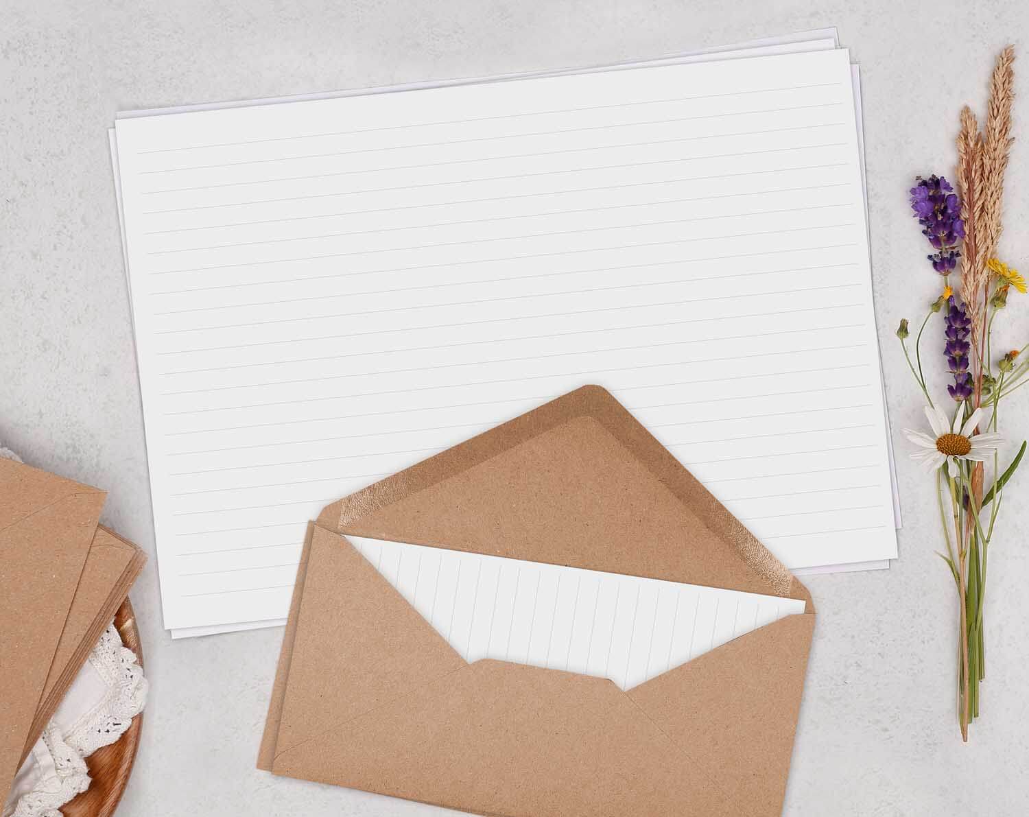 A4 Continuation Landscape Writing Paper. Stationery designed by Making Meadows