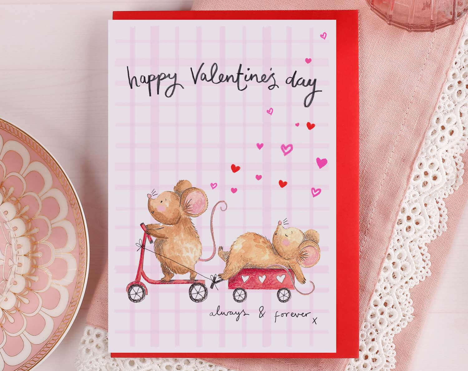 Always & Forever Mice Valentine Card. Greeting & Note Cards designed by Making Meadows