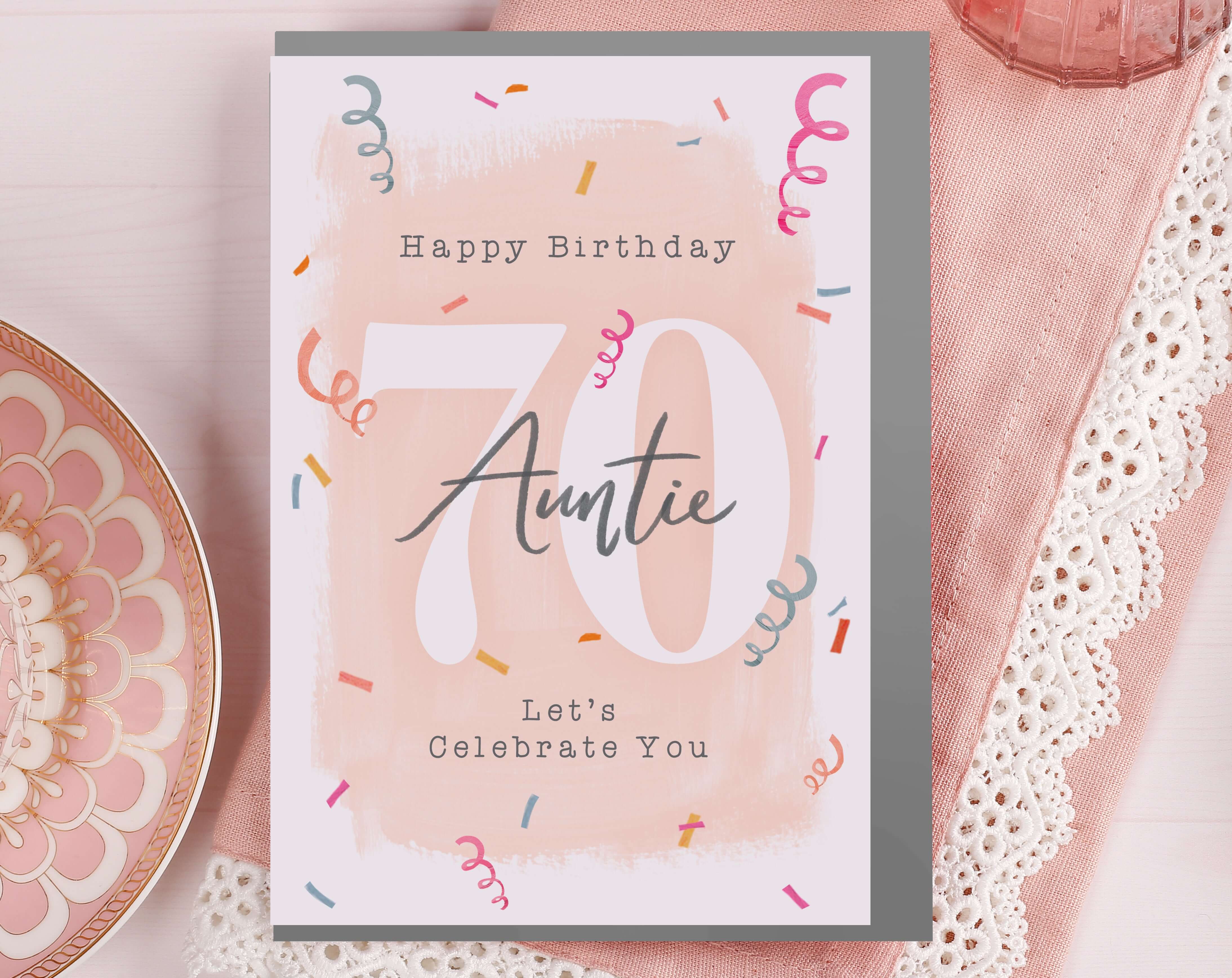 Auntie 70th Birthday Card. Greeting & Note Cards designed by Making Meadows