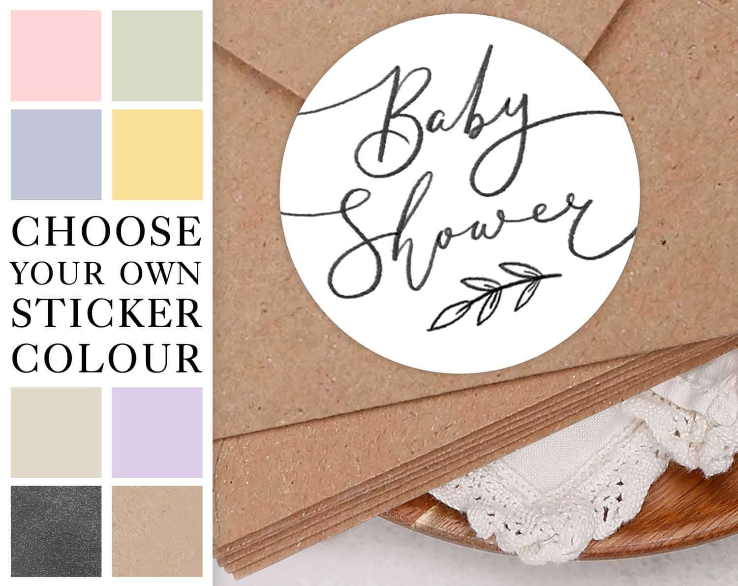 Baby Shower Sticker Sheet. Decorative Stickers designed by Making Meadows