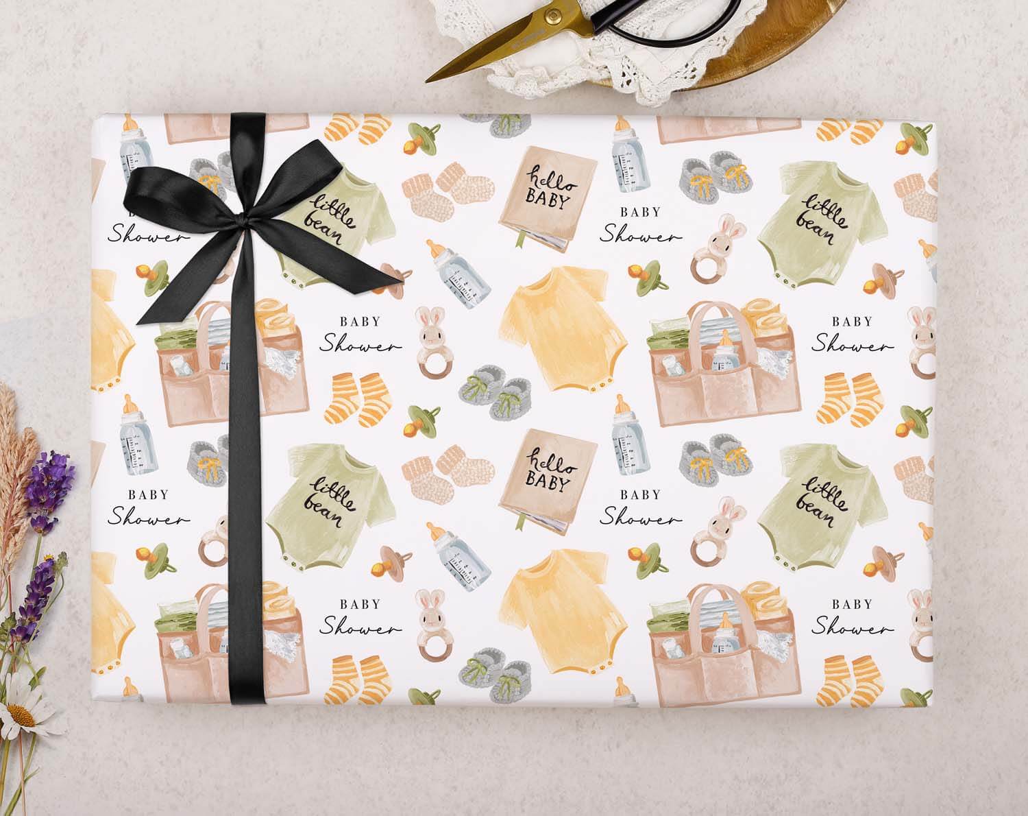 Baby Shower Wrapping Paper. Wrapping Paper designed by Making Meadows