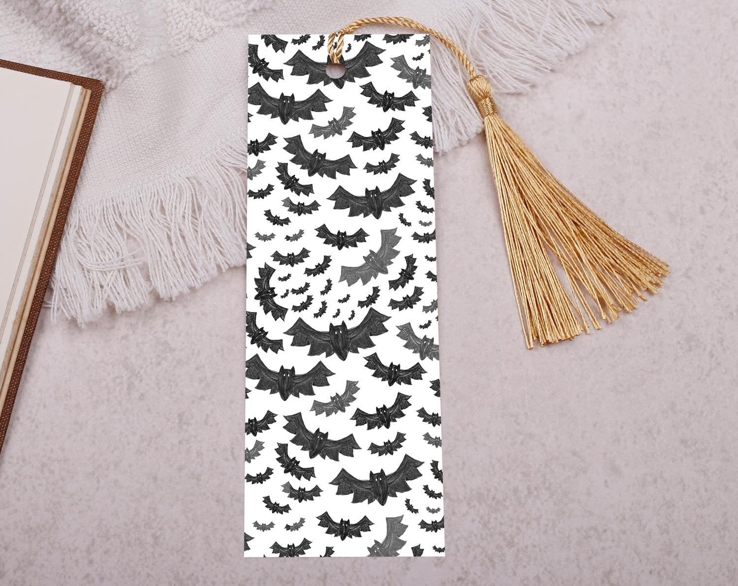 Bat Bookmark With Tassel. Bookmarks designed by Making Meadows