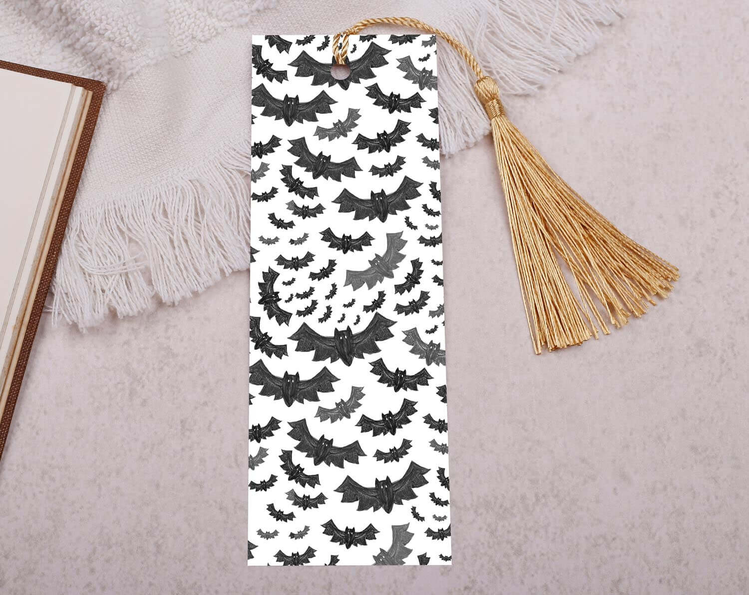 Bat Bookmark With Tassel. Bookmarks designed by Making Meadows