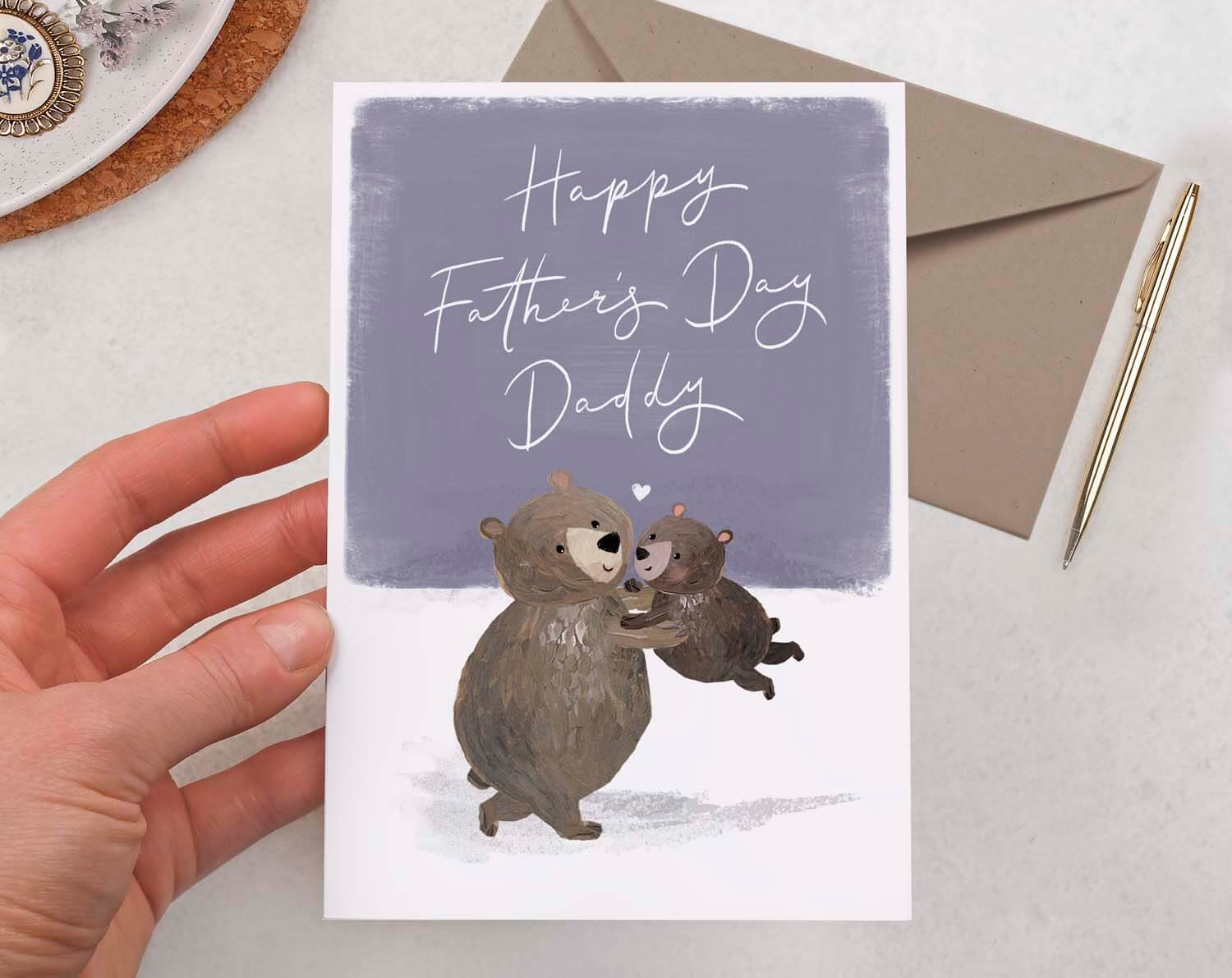 Bear Father's Day Card For Daddy. Greeting & Note Cards designed by Making Meadows