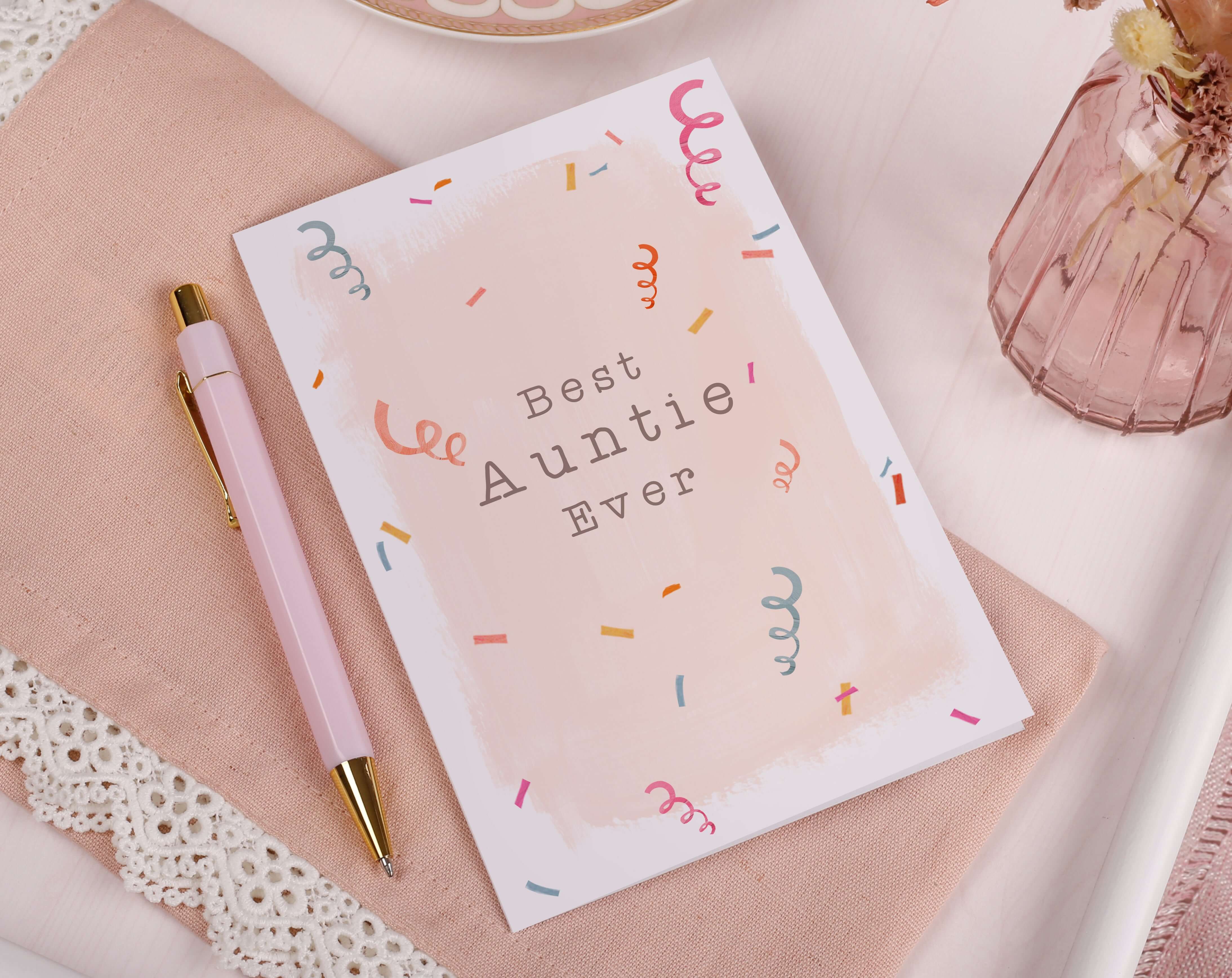 Best Auntie Ever Card. Greeting & Note Cards designed by Making Meadows