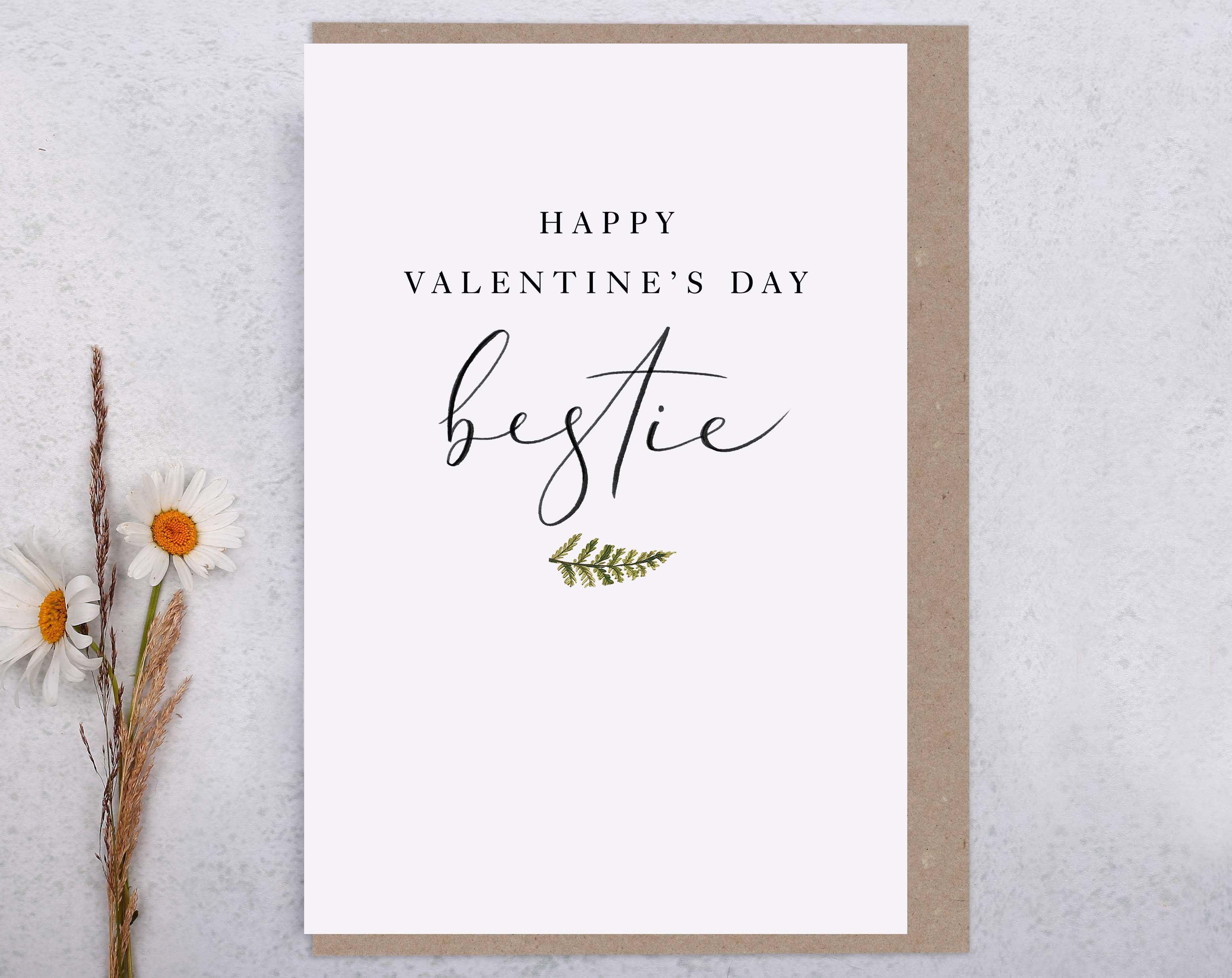 Bestie Valentine Card. Greeting Cards designed by Making Meadows