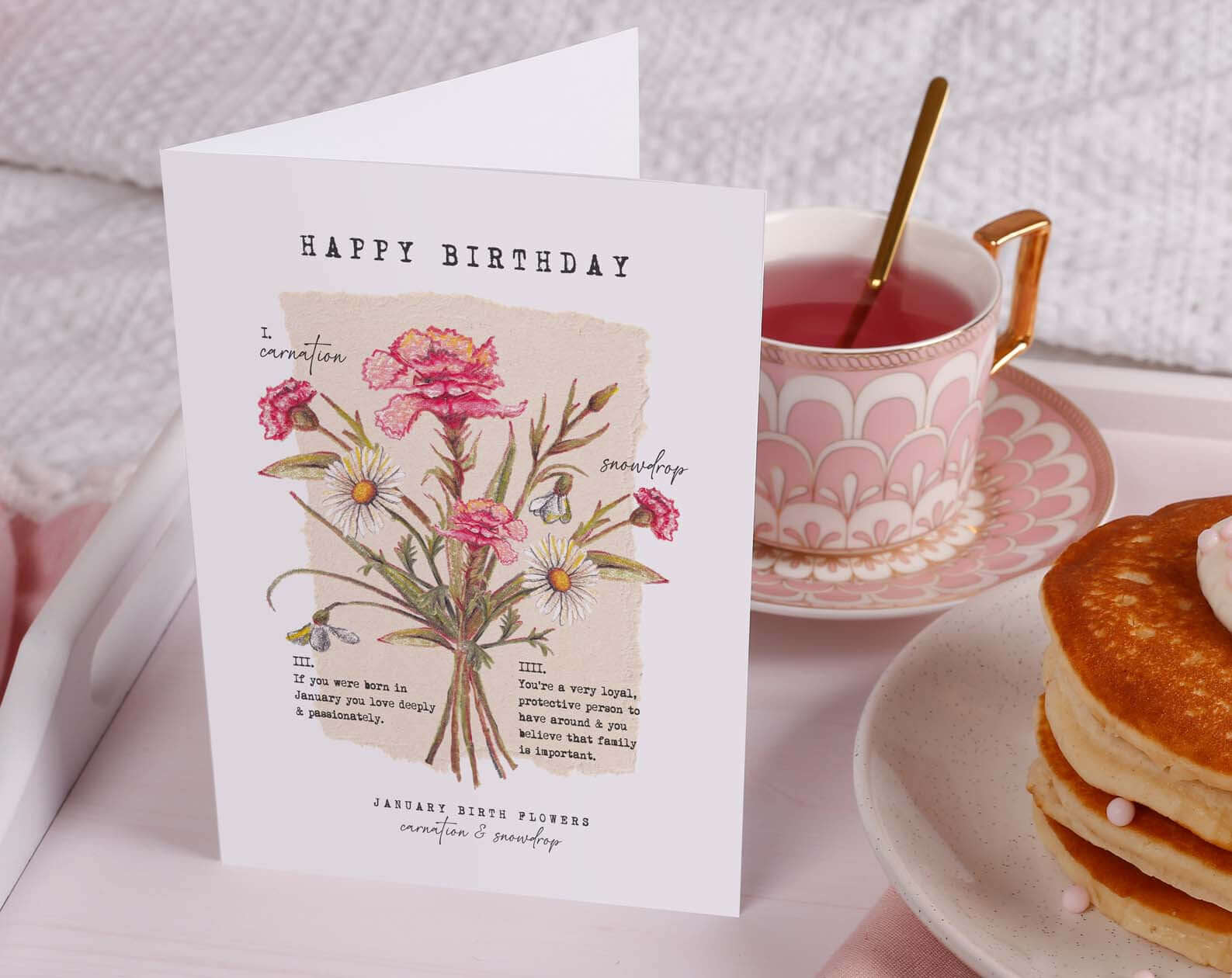 Birth Month January Birthday Card. Greeting & Note Cards designed by Making Meadows