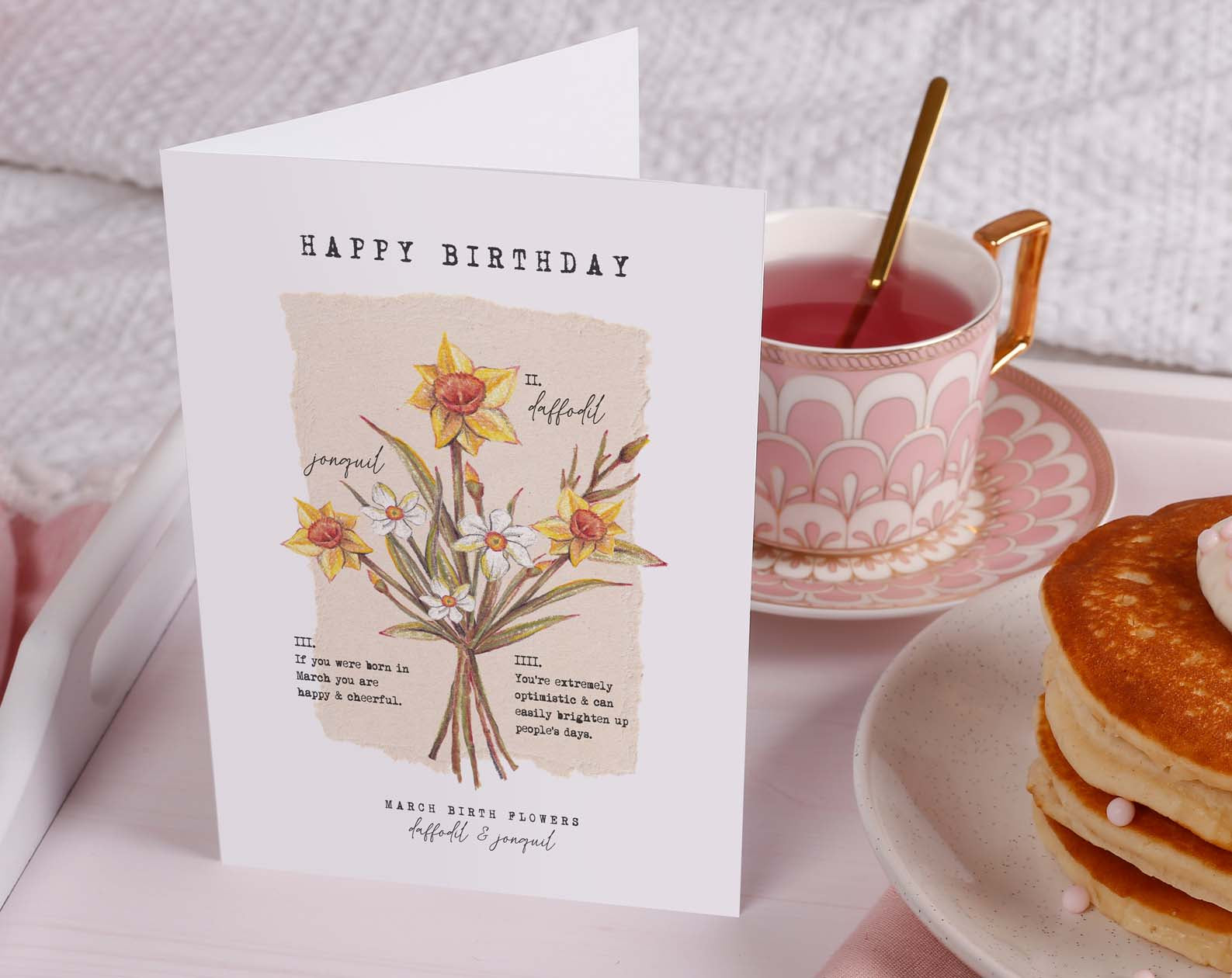 Birth Month March Birthday Card. Greeting & Note Cards designed by Making Meadows