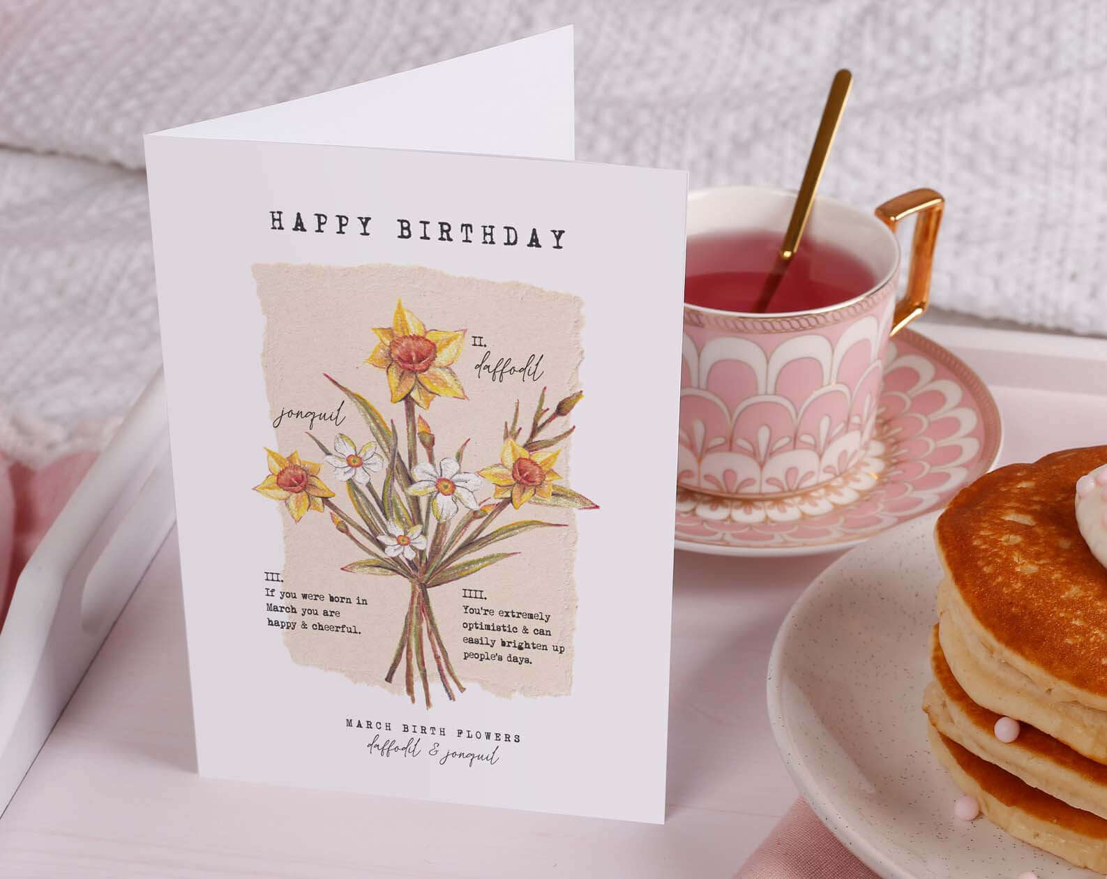 Birth Month March Birthday Card. Greeting & Note Cards designed by Making Meadows