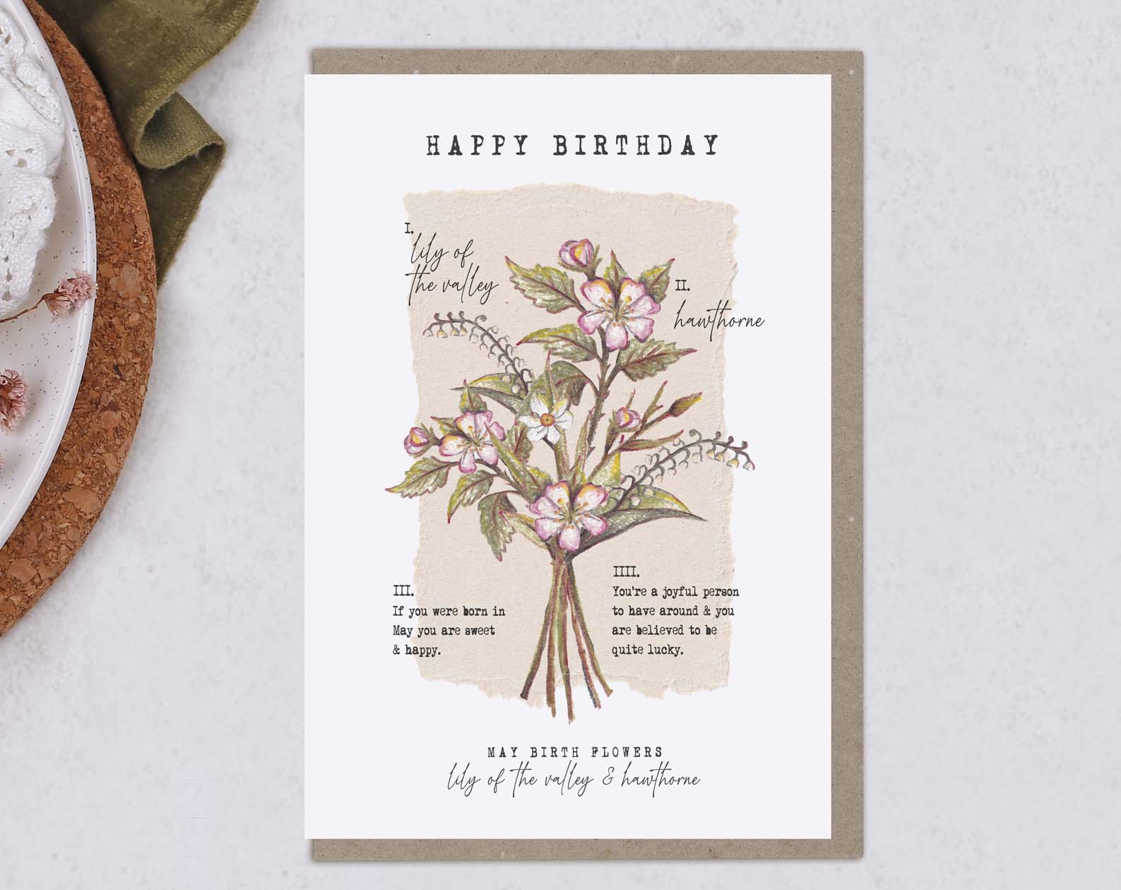 Birth Month May Birthday Card. Greeting & Note Cards designed by Making Meadows