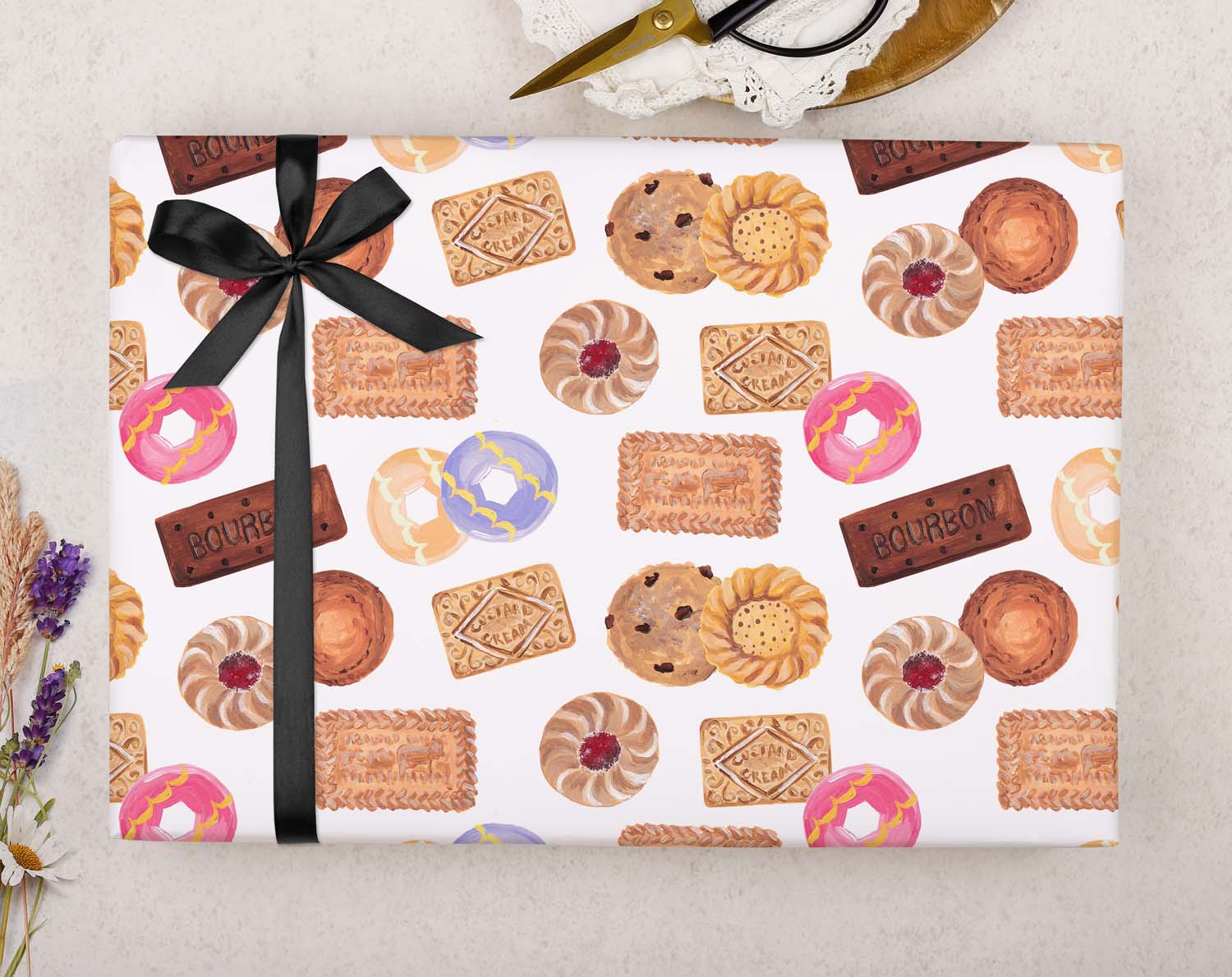 Biscuit Wrapping Paper. Wrapping Paper designed by Making Meadows