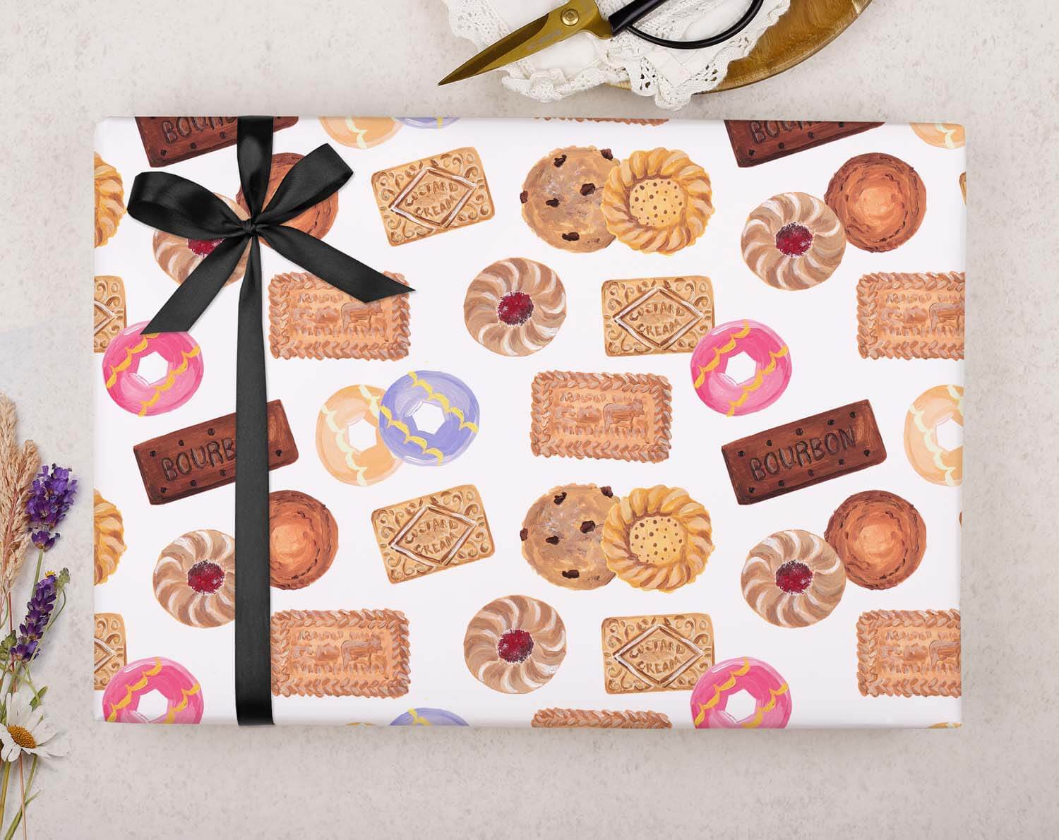 Biscuit Wrapping Paper. Wrapping Paper designed by Making Meadows