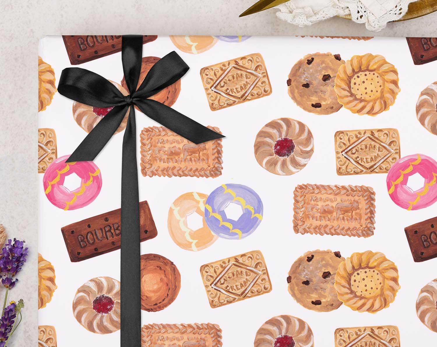 Biscuit Wrapping Paper. Wrapping Paper designed by Making Meadows
