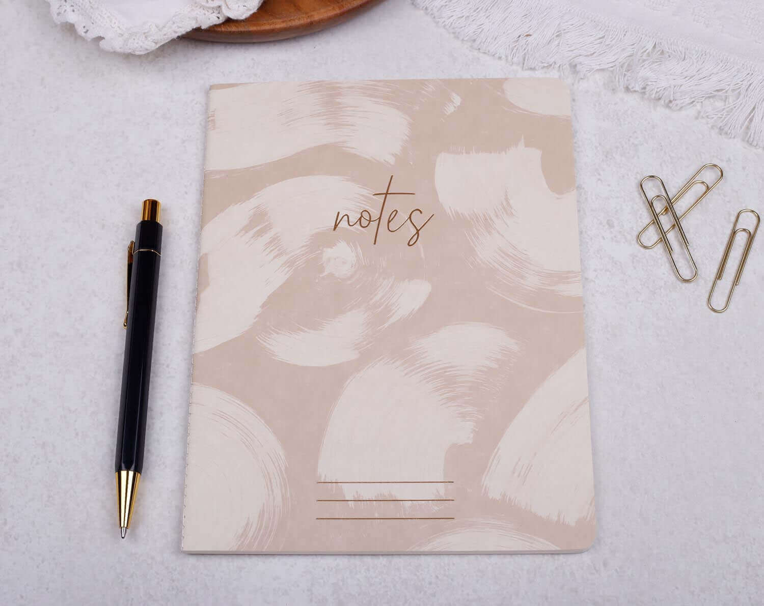 Black & White Lined Notebook. Stationery designed by Making Meadows