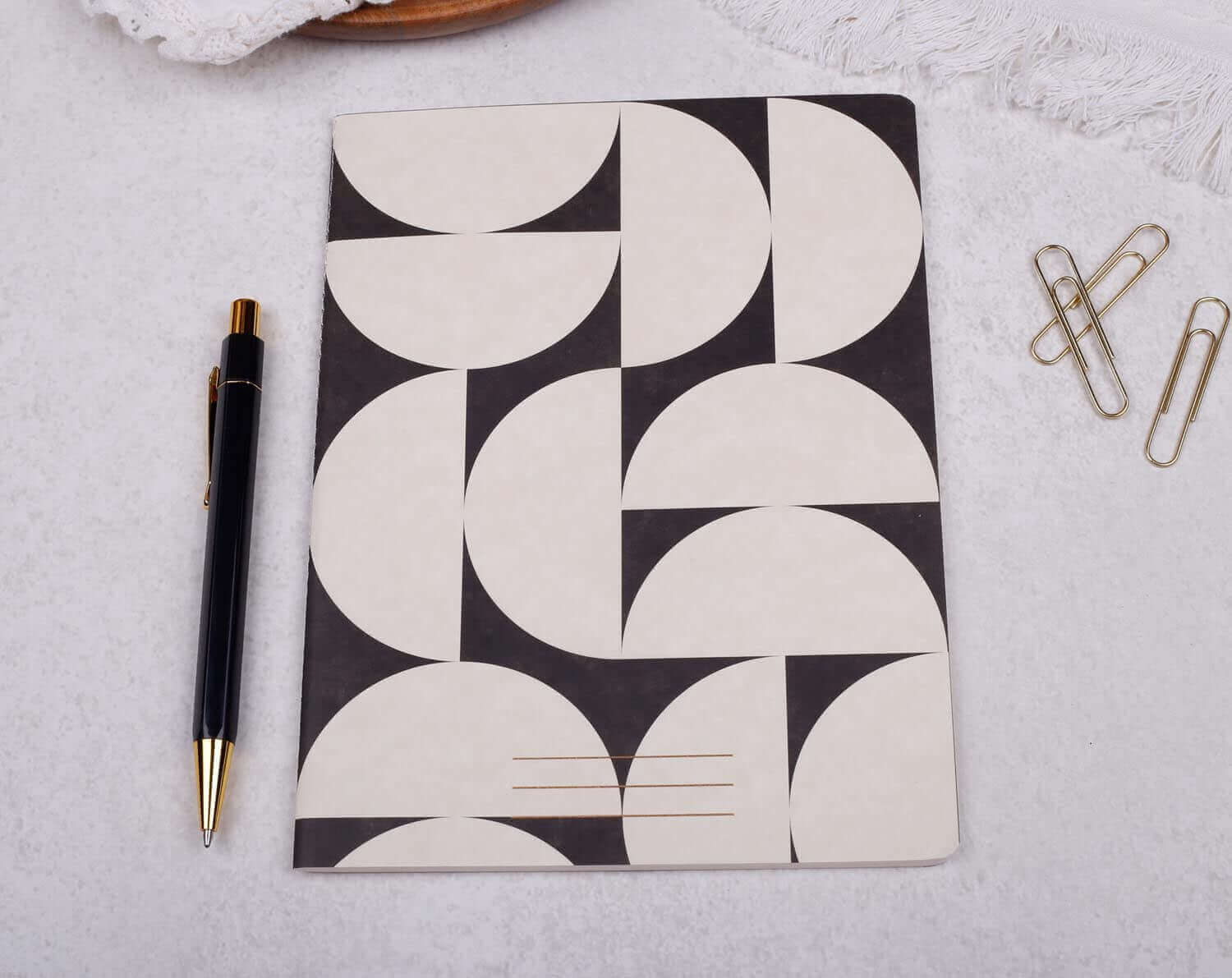 Black & White Lined Notebook. Stationery designed by Making Meadows