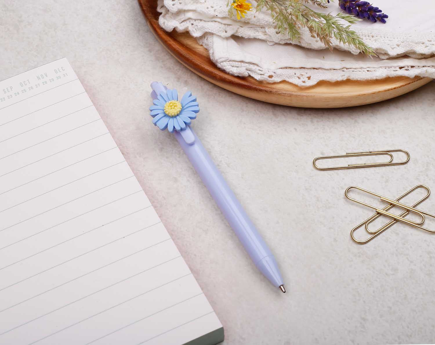 Blue Daisy Ballpoint Pen. Pens designed by Making Meadows