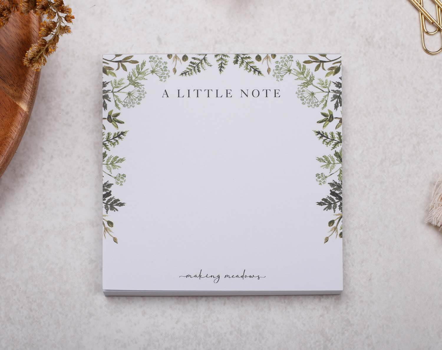 Botanical Memo Pad Block. Memo Pads designed by Making Meadows
