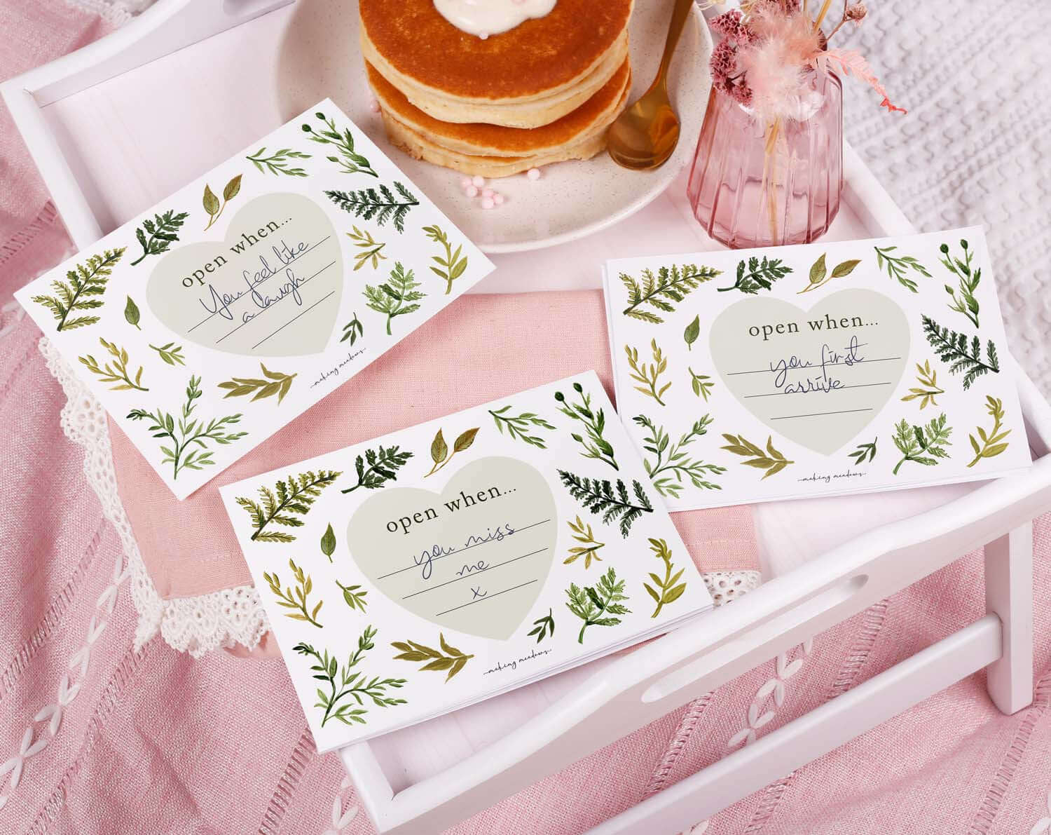 Botanical Open When Envelopes. Stationery designed by Making Meadows