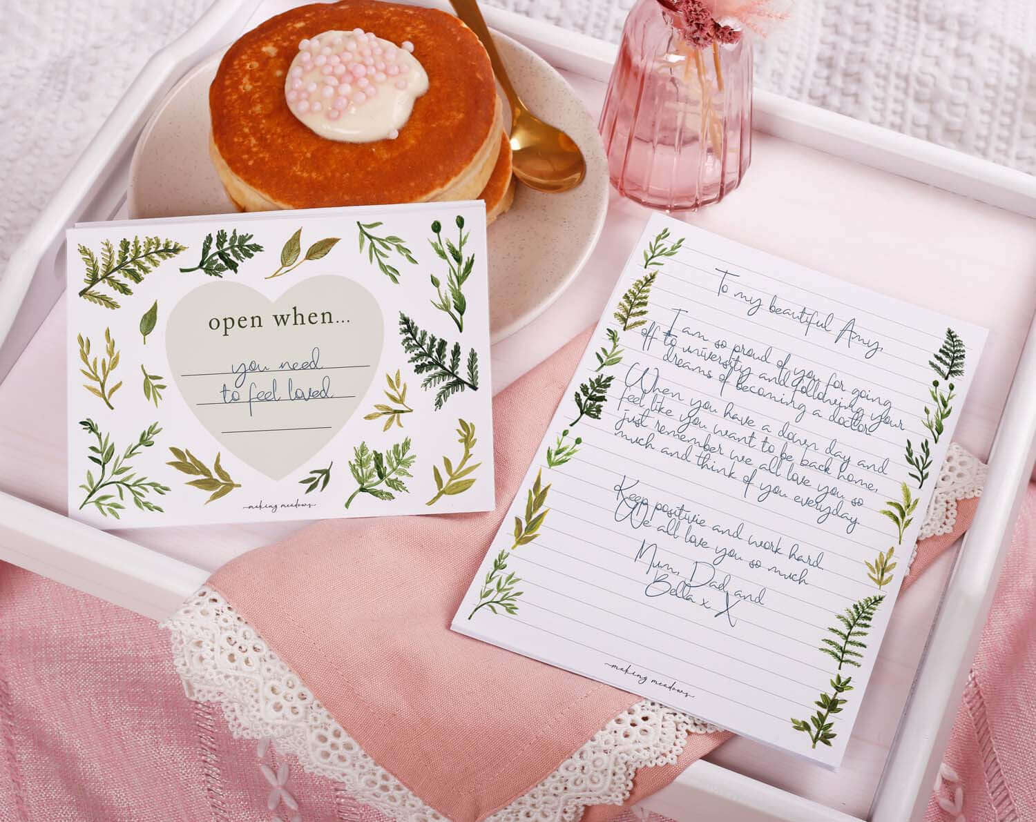 Botanical Open When Envelopes. Stationery designed by Making Meadows