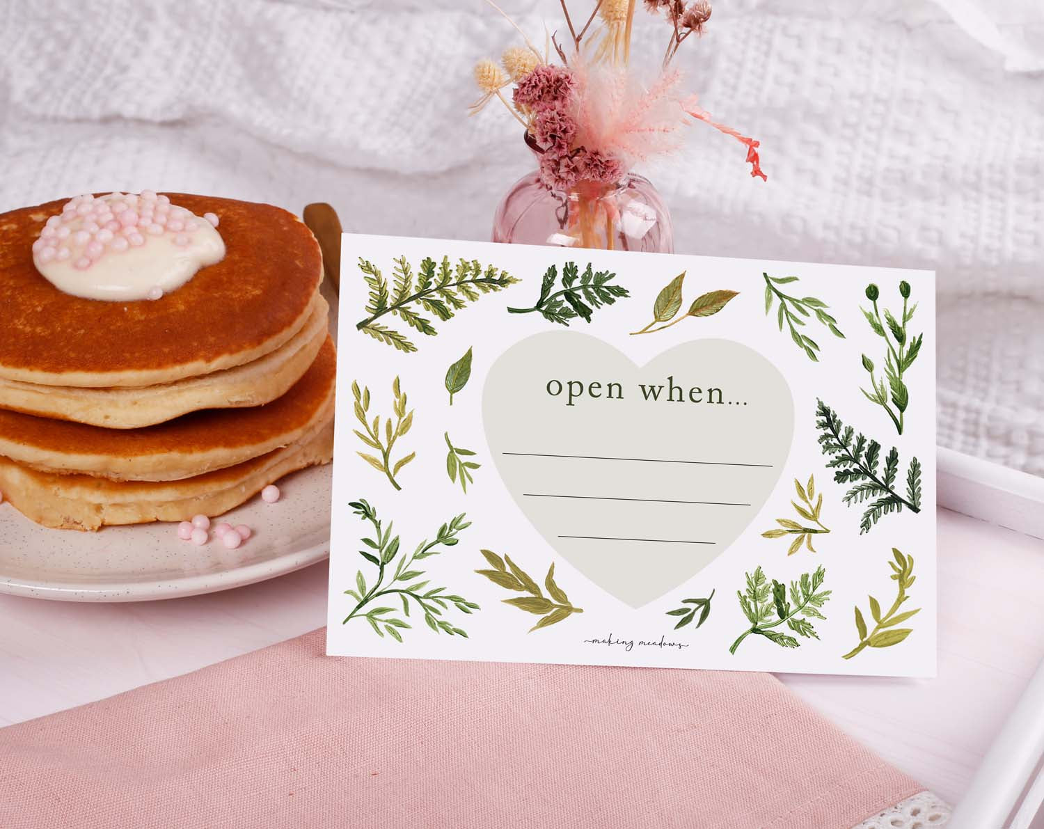 Botanical Open When Envelopes. Stationery designed by Making Meadows