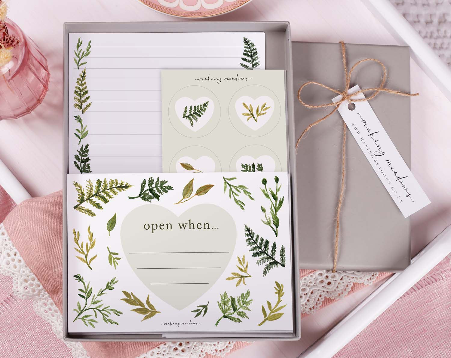 Botanical Open When Envelopes. Stationery designed by Making Meadows