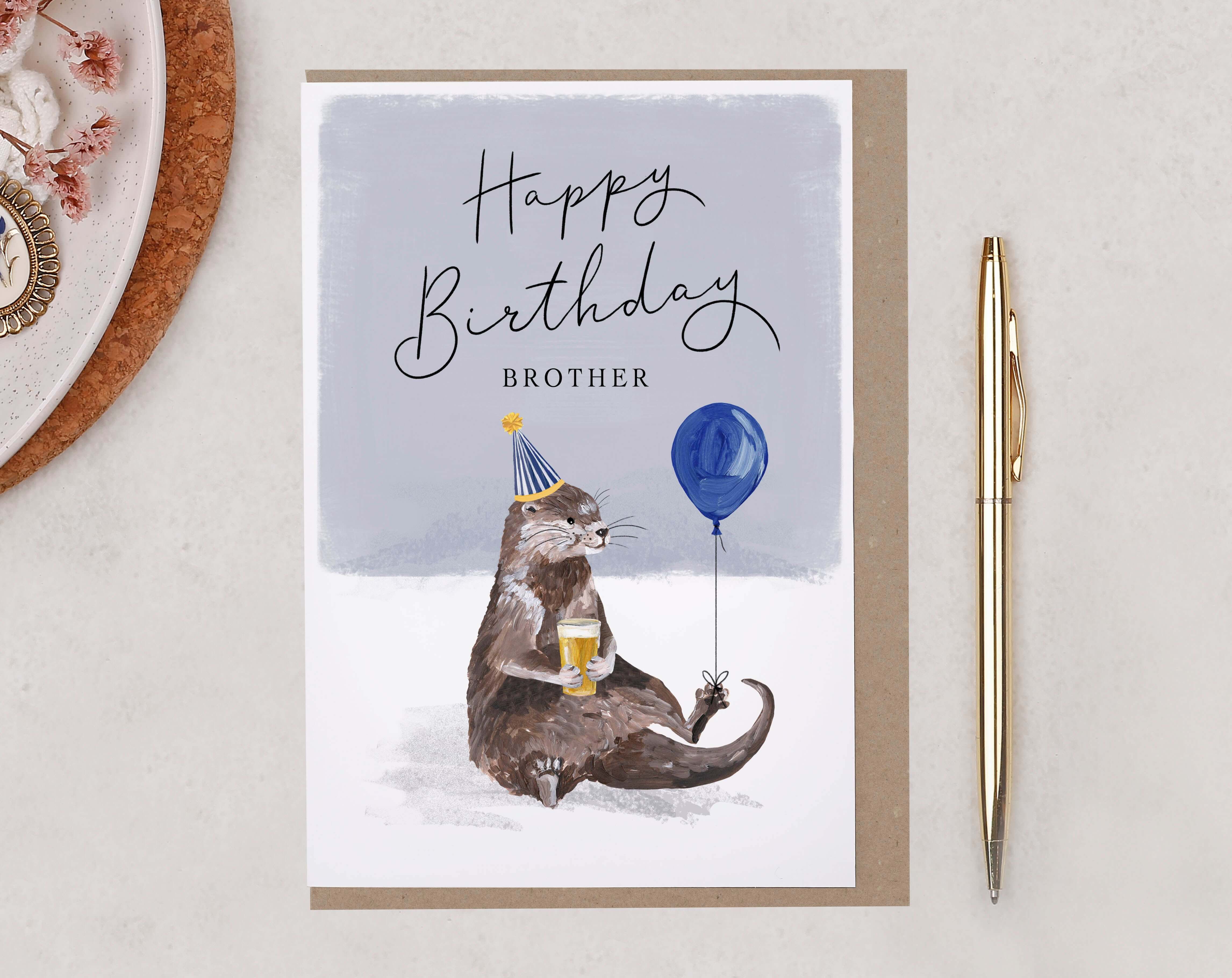 Brother Happy Birthday Card. Greeting & Note Cards designed by Making Meadows