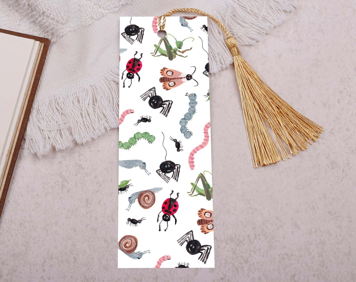 Bug Insect Bookmark With Tassel. Bookmarks designed by Making Meadows