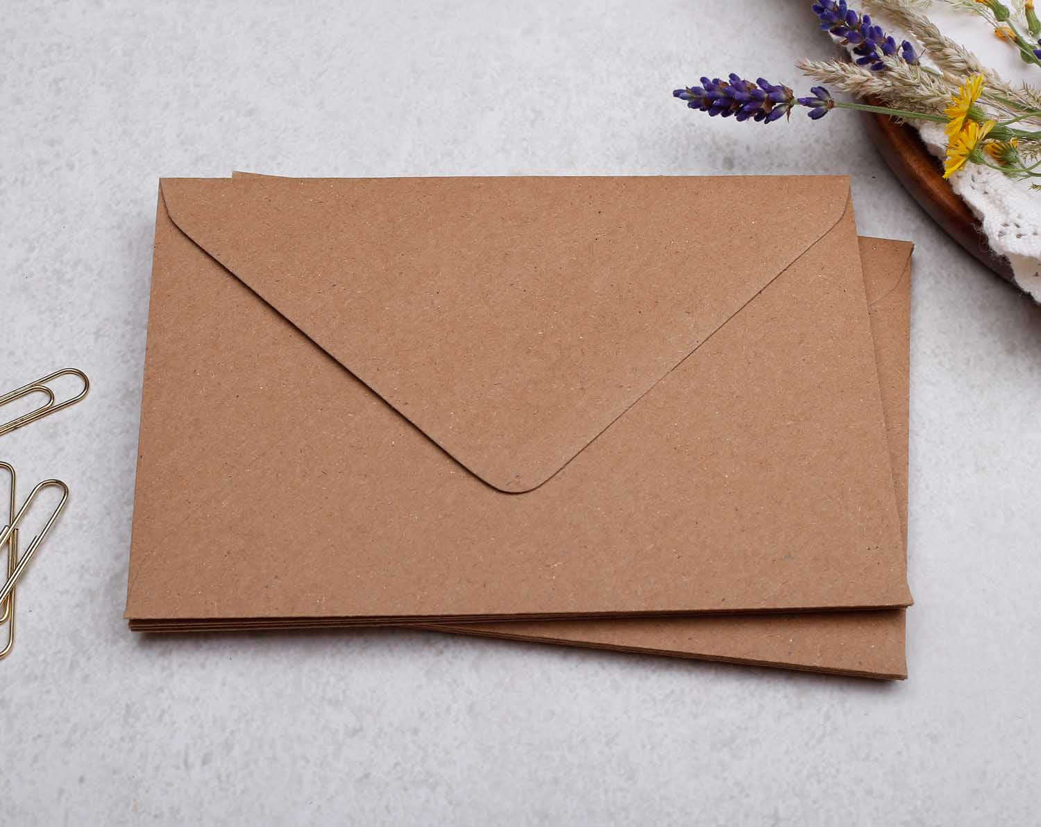 C6 Kraft Envelopes. Envelopes designed by Making Meadows