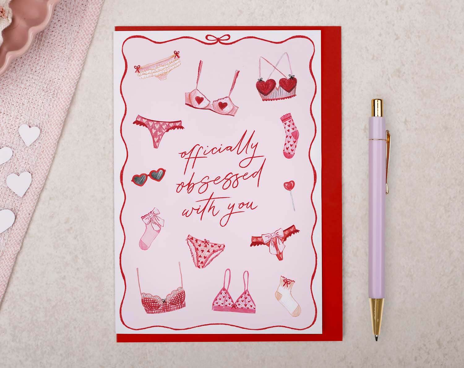 Cheeky Valentines Card With Underwear