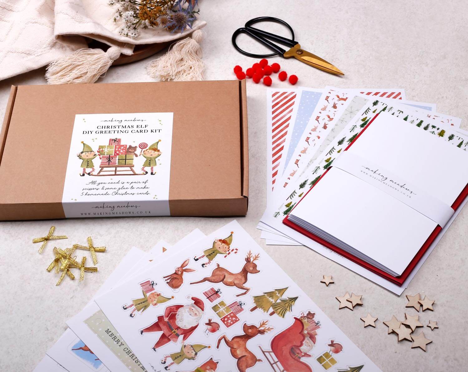 Christmas Make Your Own Greeting Card Kit. Craft Kits designed by Making Meadows