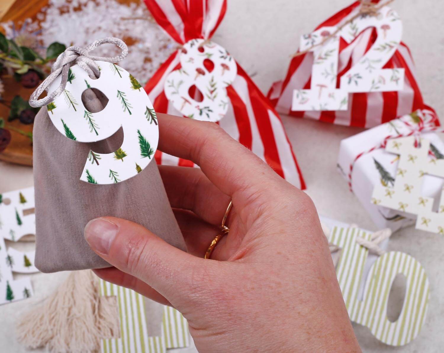 Christmas Number Gift Tags For Advents. Advent Calendars designed by Making Meadows