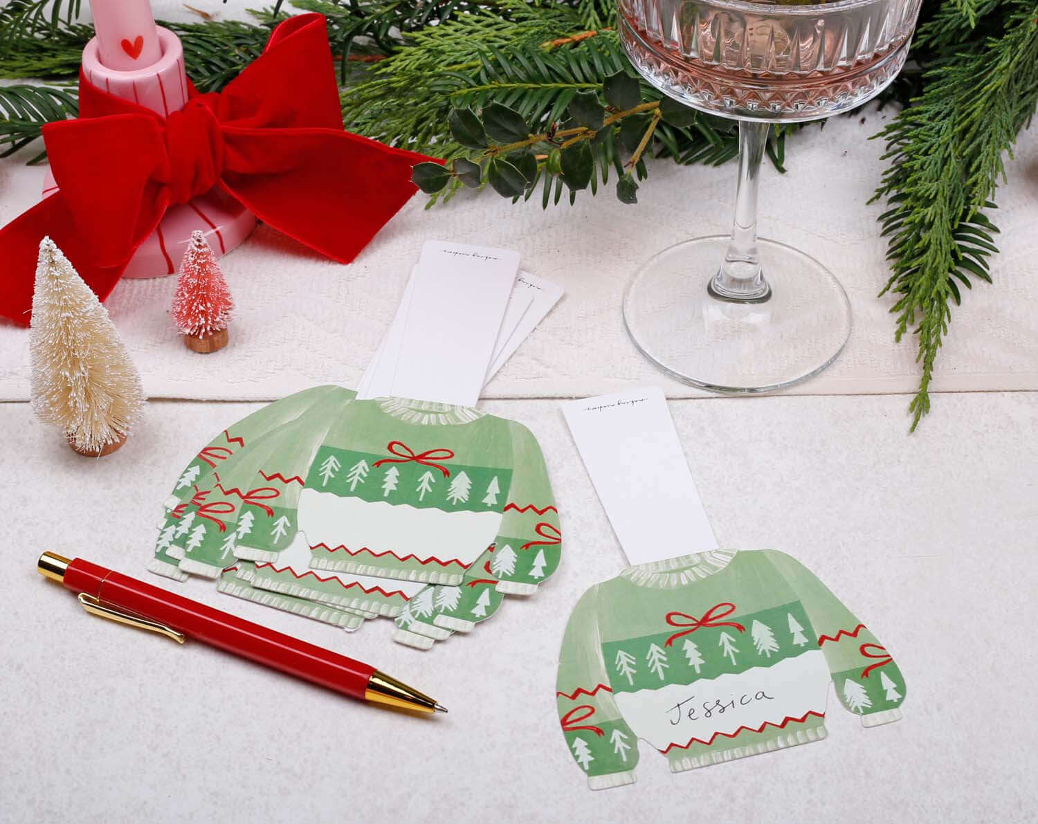 Jumper Christmas Place Card designed by Making Meadows