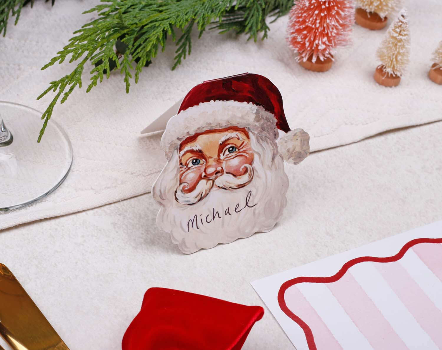 Santa Christmas Place Card designed by Making Meadows