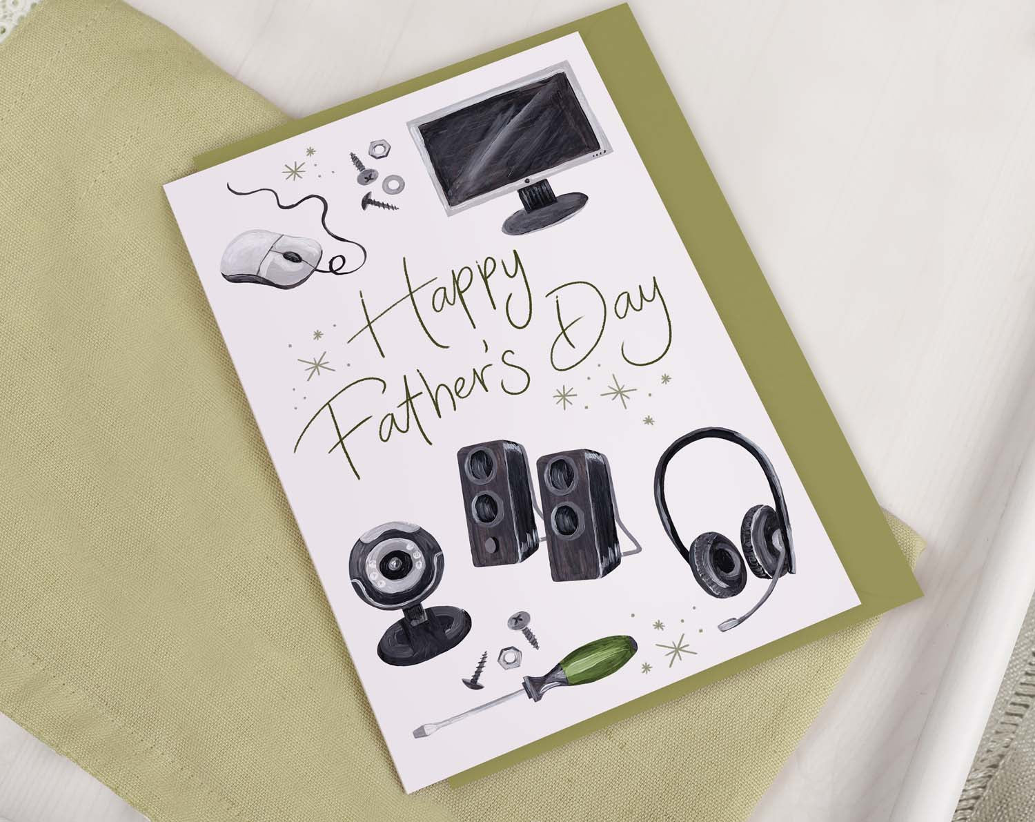 Computer Programming Father's Day Card. Greeting & Note Cards designed by Making Meadows