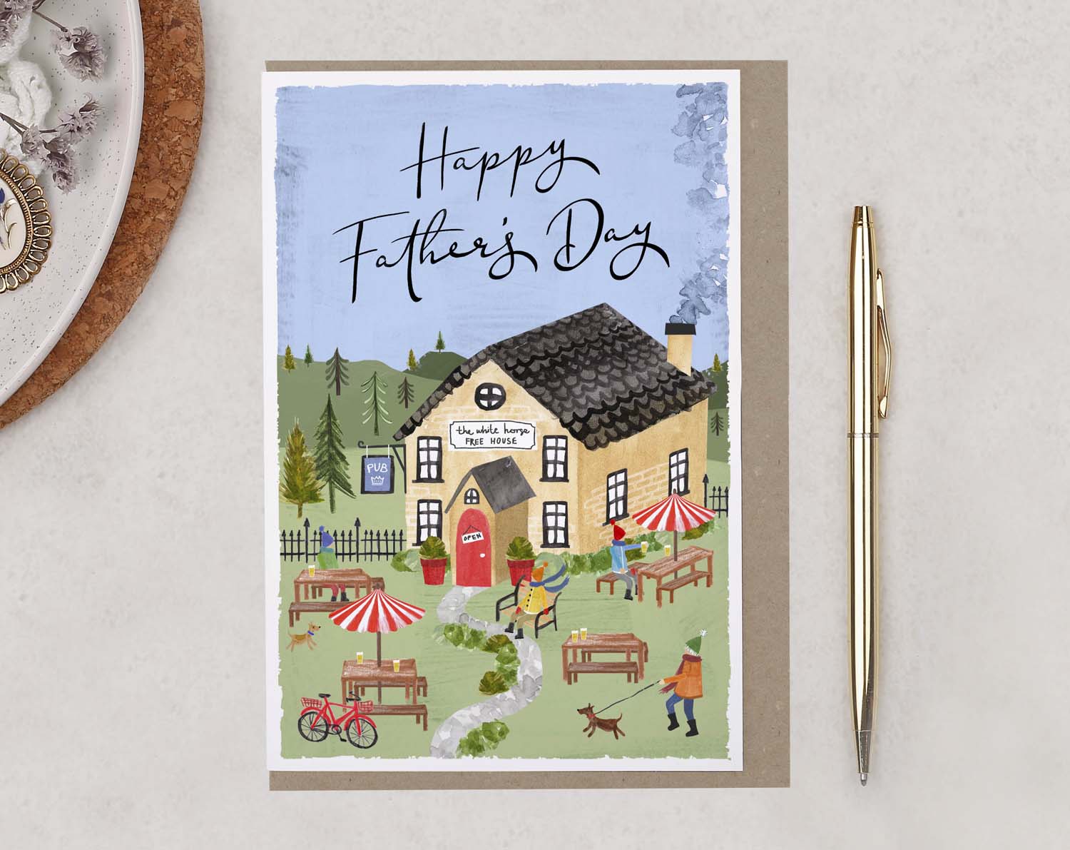 Country Pub Father's Day Card. Greeting & Note Cards designed by Making Meadows