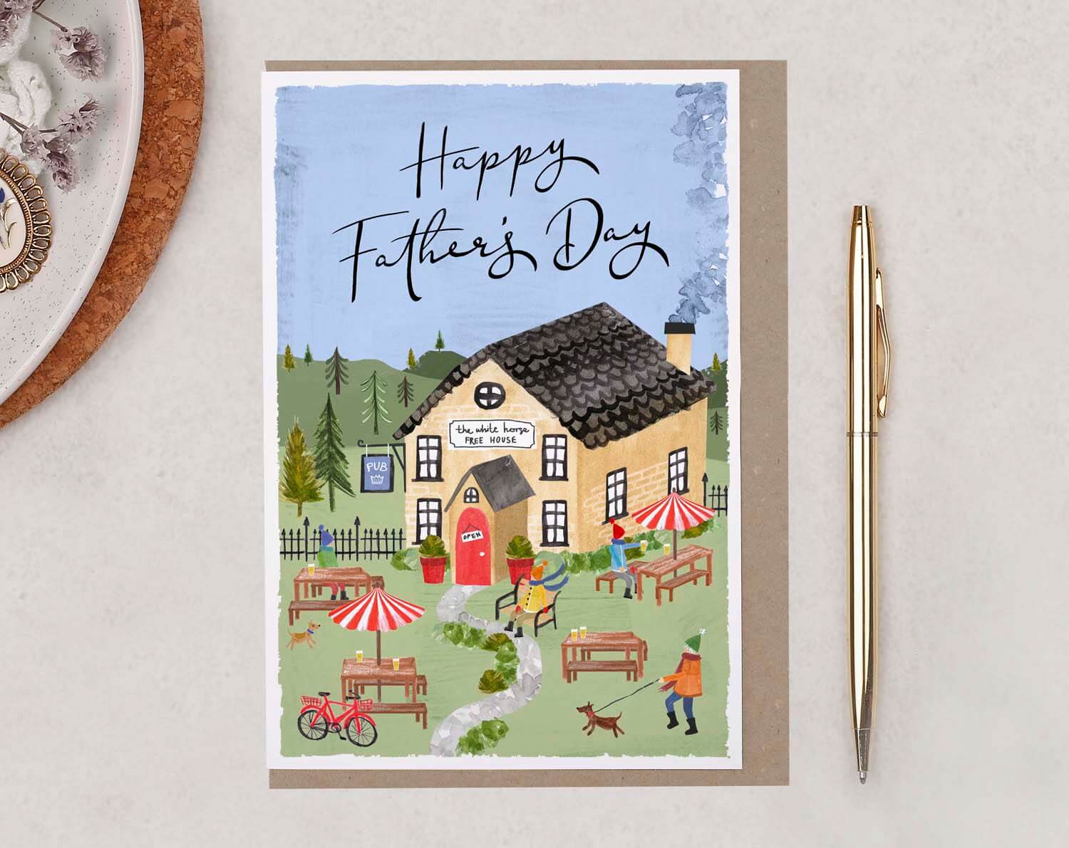 Country Pub Father's Day Card. Greeting & Note Cards designed by Making Meadows