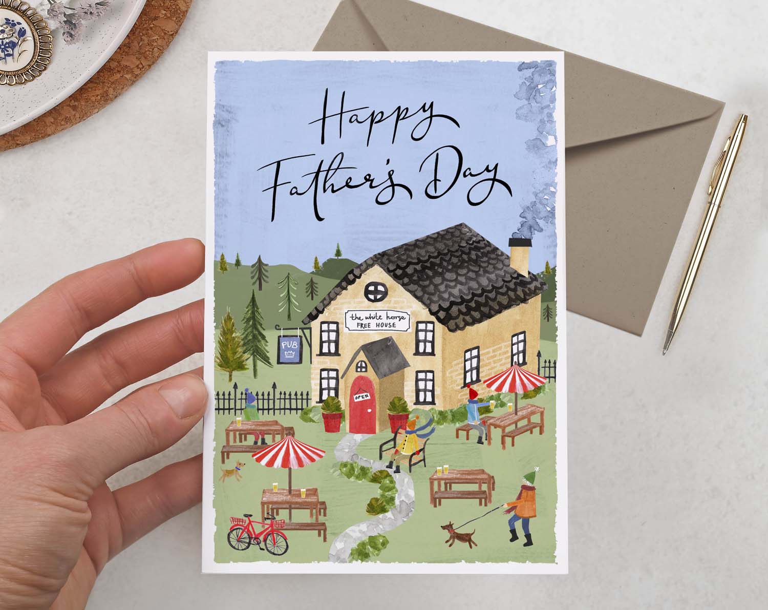 Country Pub Father's Day Card. Greeting & Note Cards designed by Making Meadows
