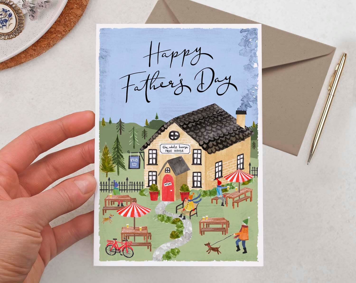 Country Pub Father's Day Card. Greeting & Note Cards designed by Making Meadows