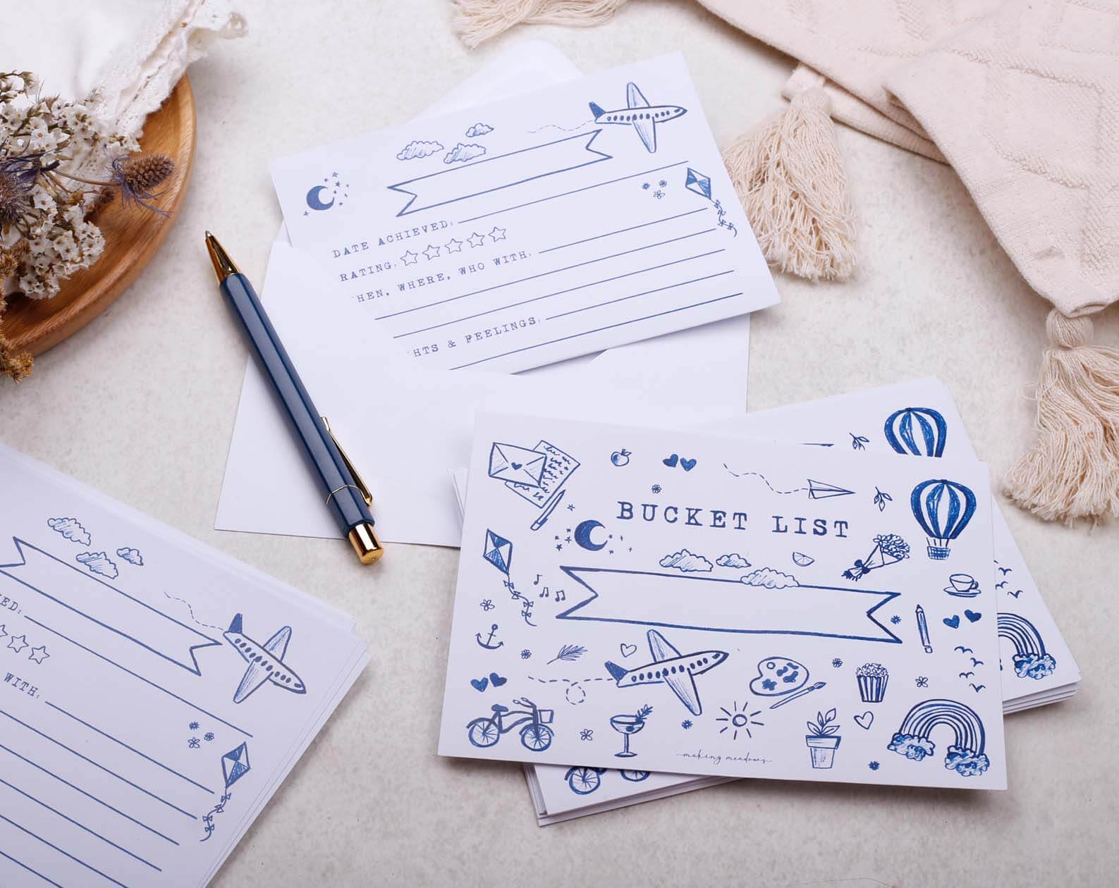 Couples Bucket List Letters. Stationery designed by Making Meadows