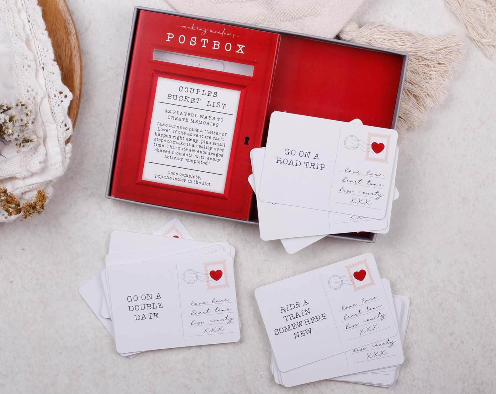 Couples Bucket List Postbox. Stationery designed by Making Meadows