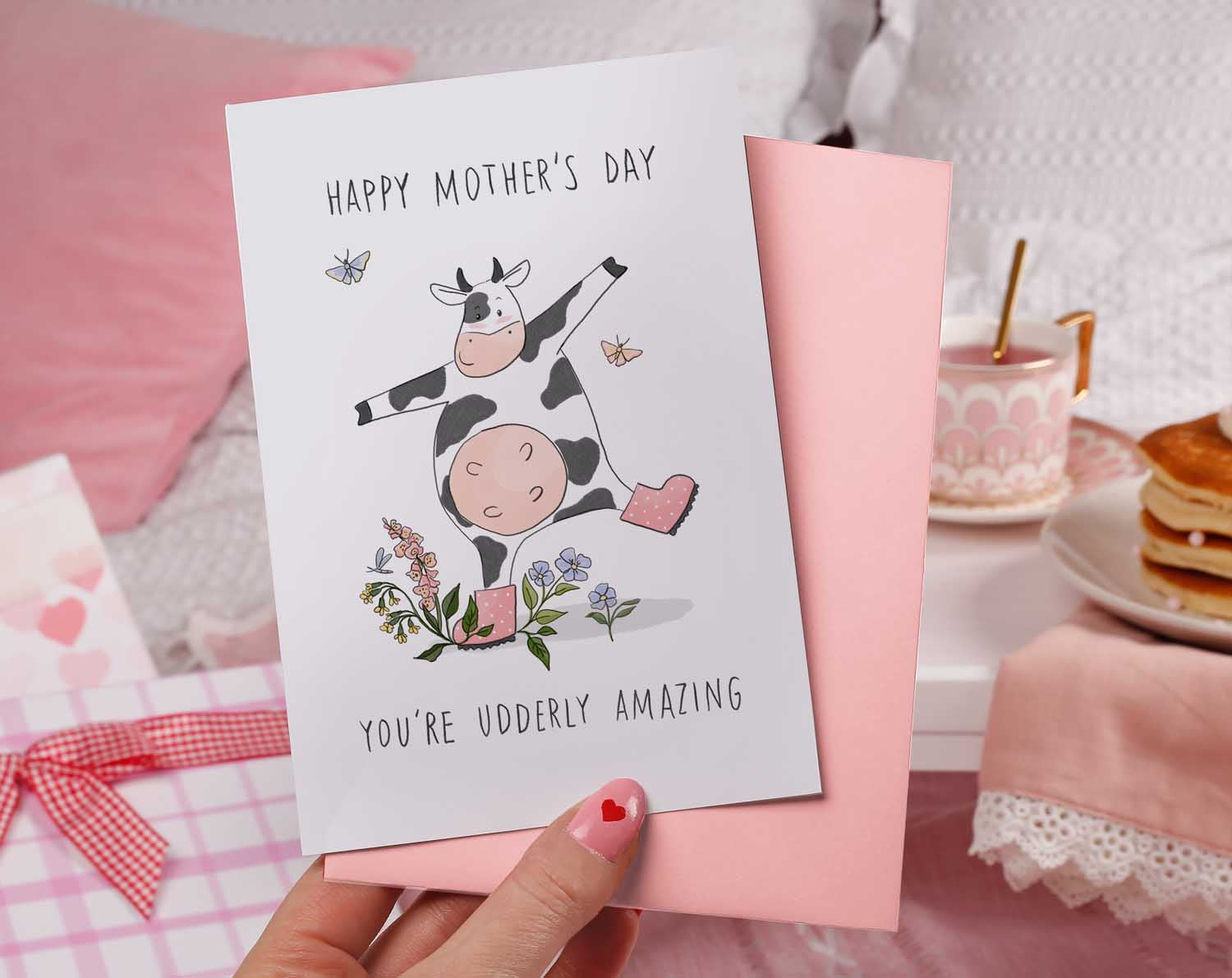 Cow Mother's Day Card. Greeting & Note Cards designed by Making Meadows