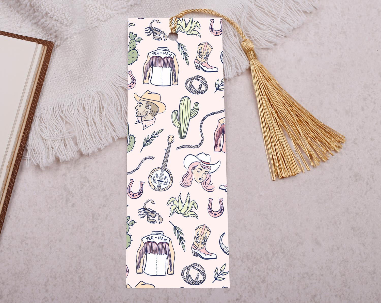 Cowgirl Bookmark With Tassel. Bookmarks designed by Making Meadows