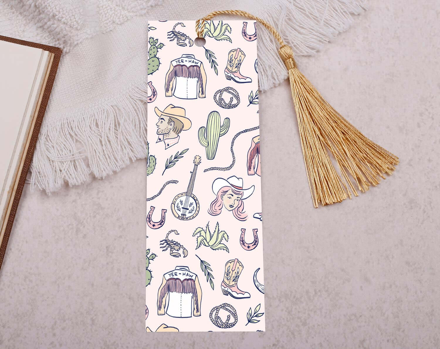 Cowgirl Bookmark With Tassel. Bookmarks designed by Making Meadows