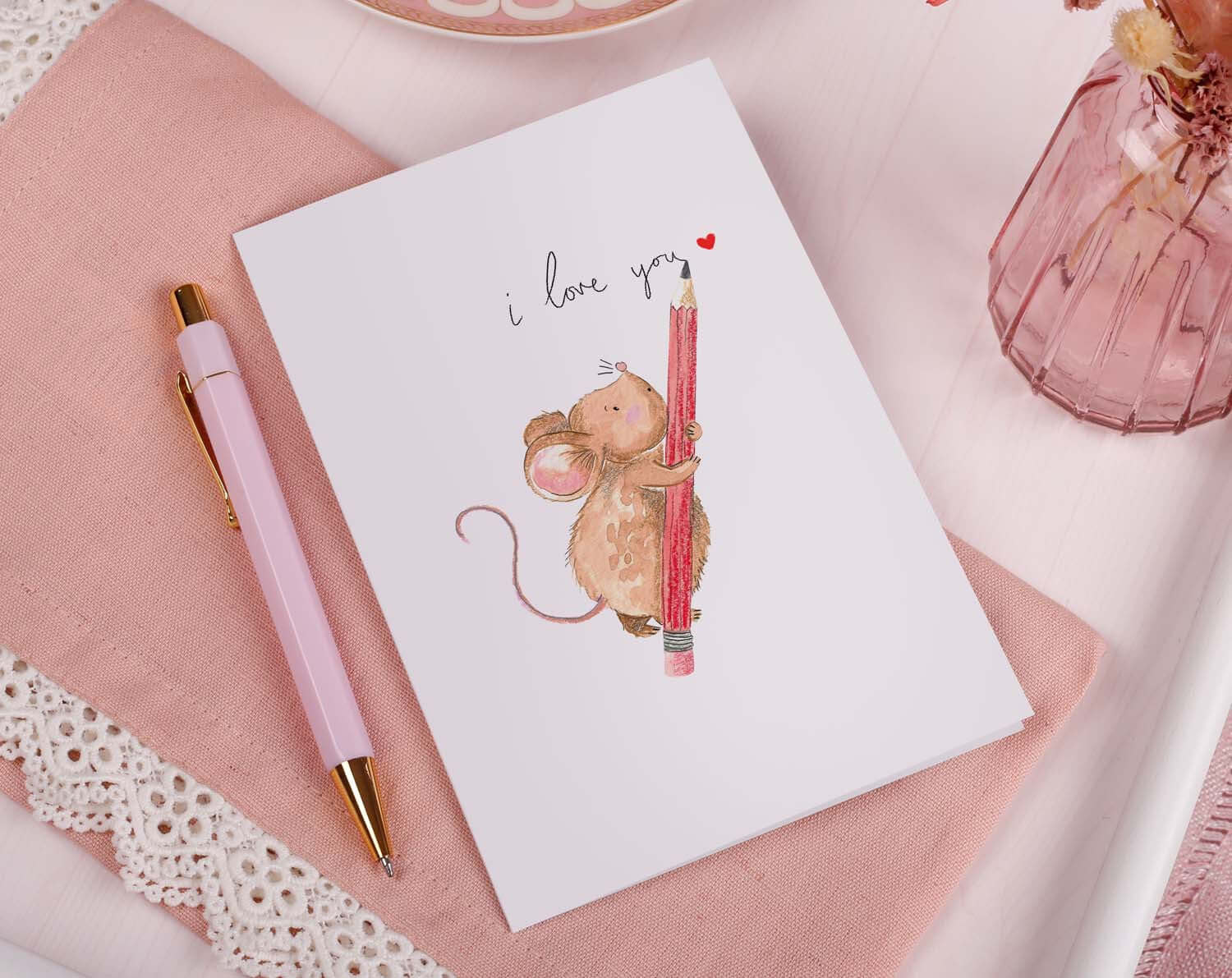 Cute I Love You Card. Greeting & Note Cards designed by Making Meadows