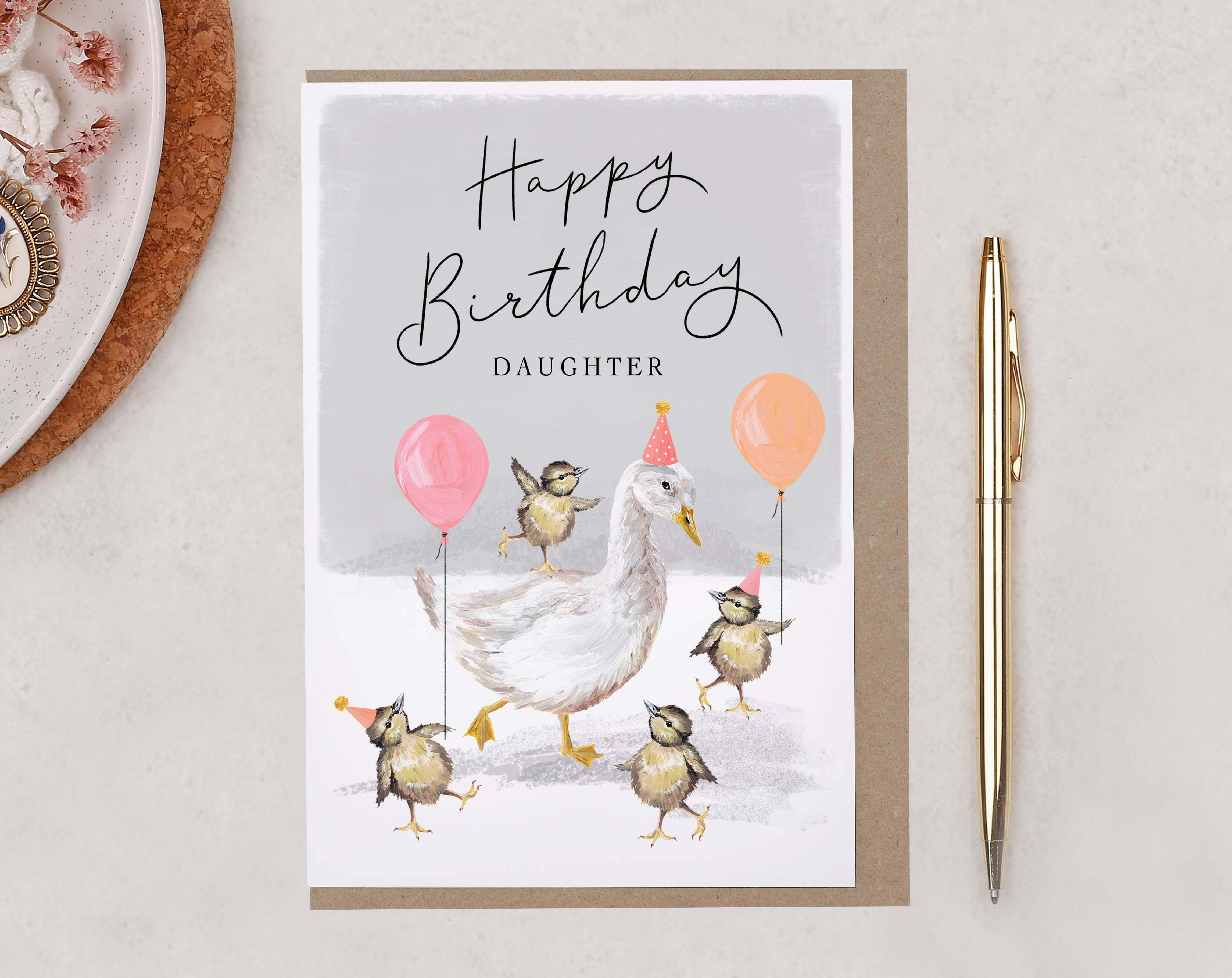 Daughter Happy Birthday Card. Greeting & Note Cards designed by Making Meadows
