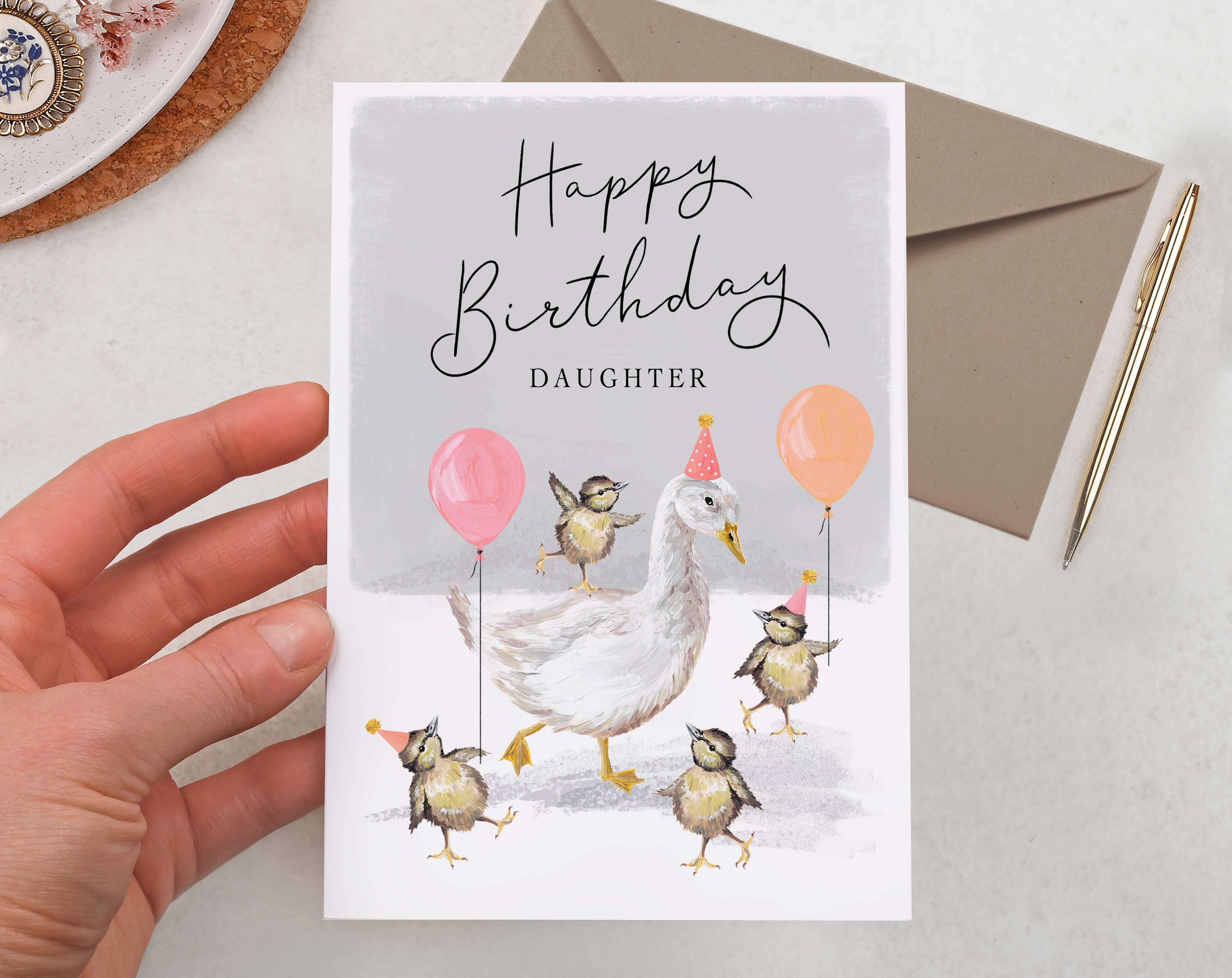 Daughter Happy Birthday Card. Greeting & Note Cards designed by Making Meadows