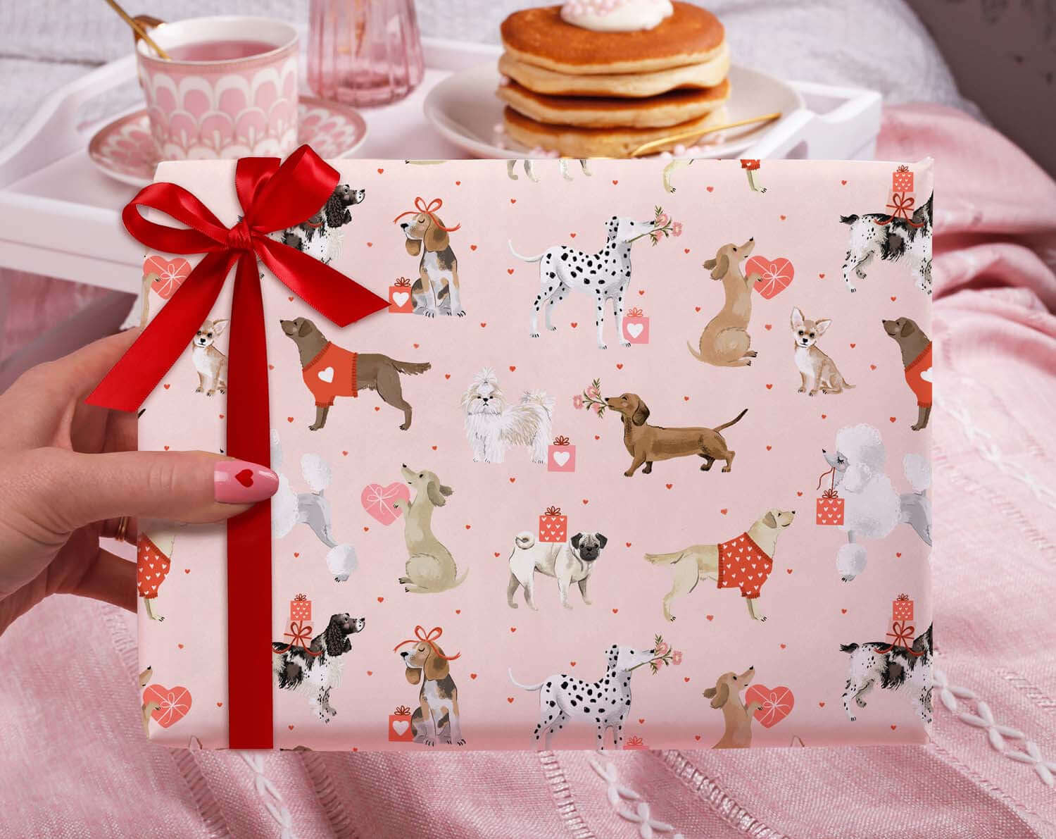Dog Love Wrapping Paper. Wrapping Paper designed by Making Meadows