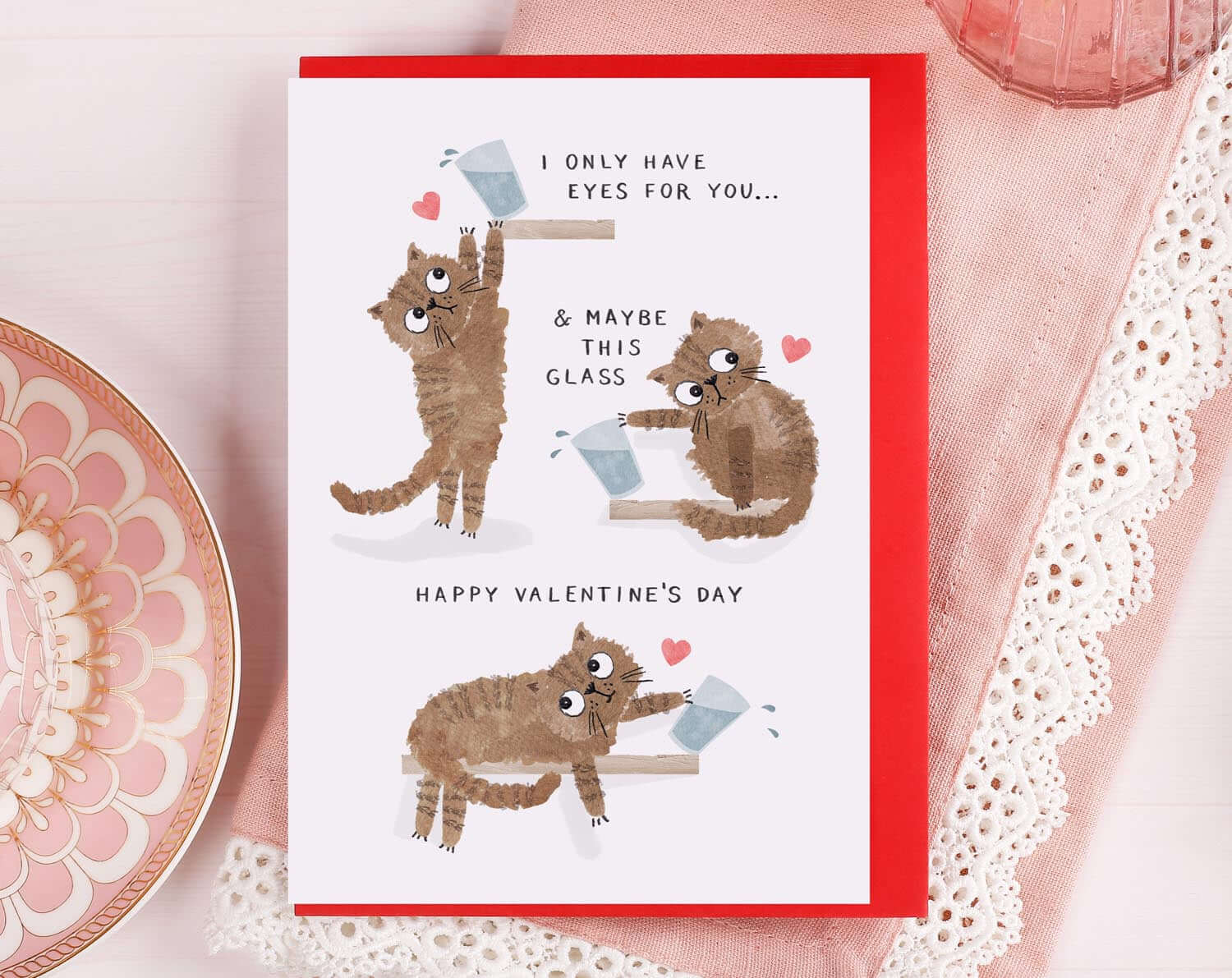 Eyes For You Cat Valentine Card. Greeting & Note Cards designed by Making Meadows